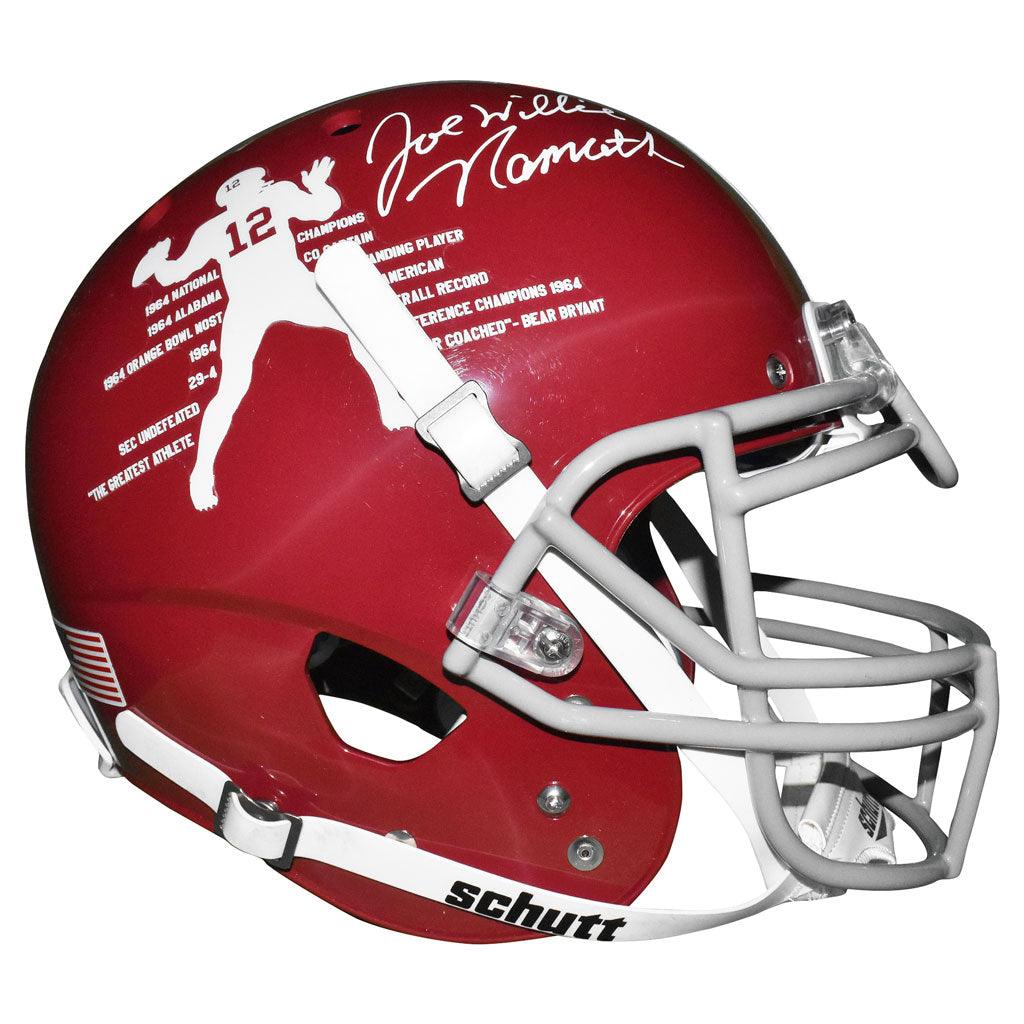 Joe Namath Signed And Inscribed Willie Alabama Crimson Tide Schutt Authentic Helmet (JSA Witnessed) - Image 4