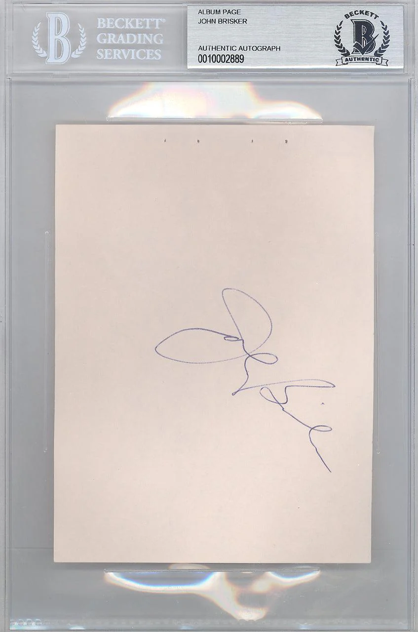 John Brisker Autographed 4.5x6 Album Page Seattle Super Sonics Beckett BAS #10002889