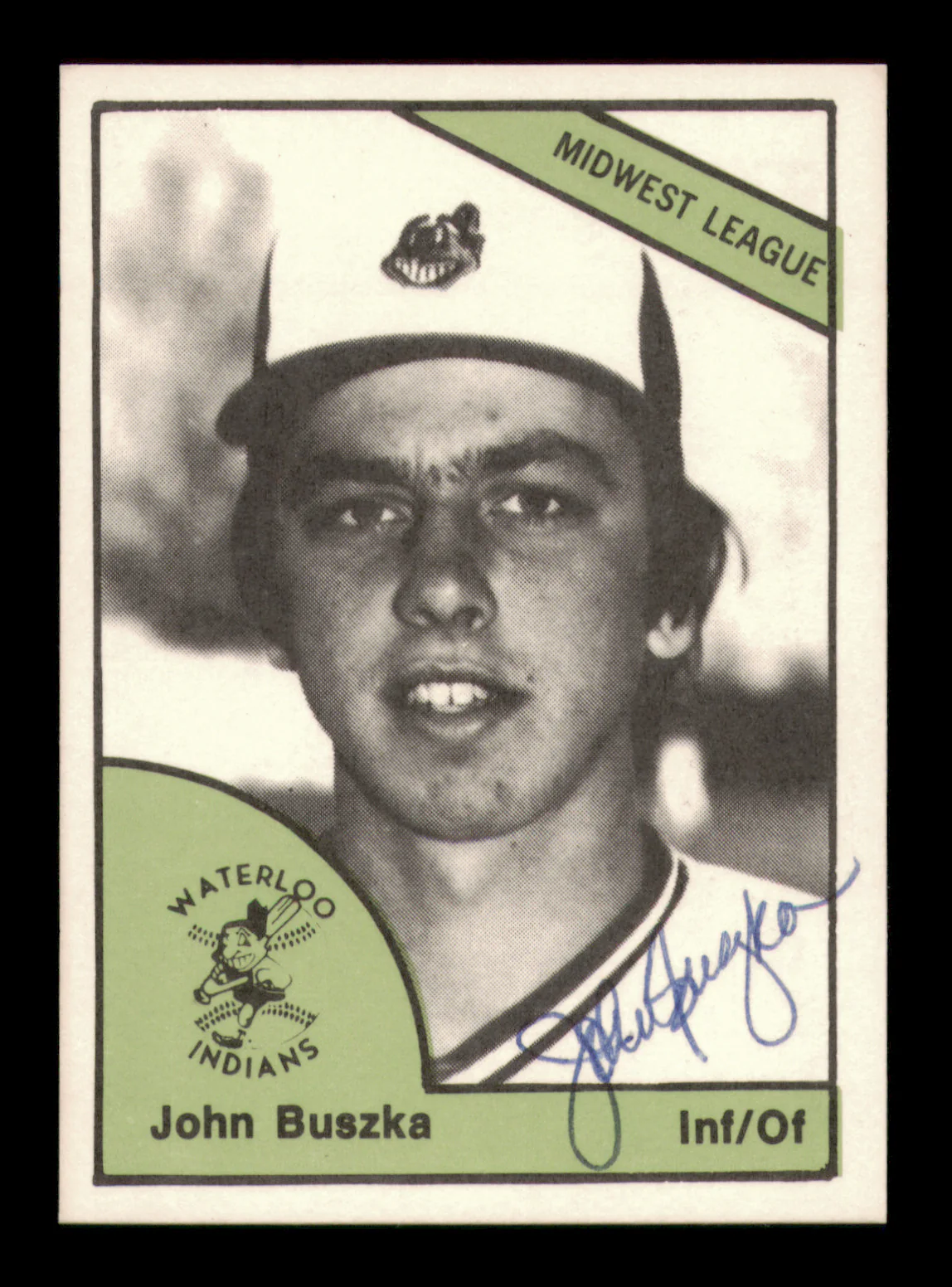 John Buszka Autographed 1978 TCMA Rookie Card #152 Waterloo Indians