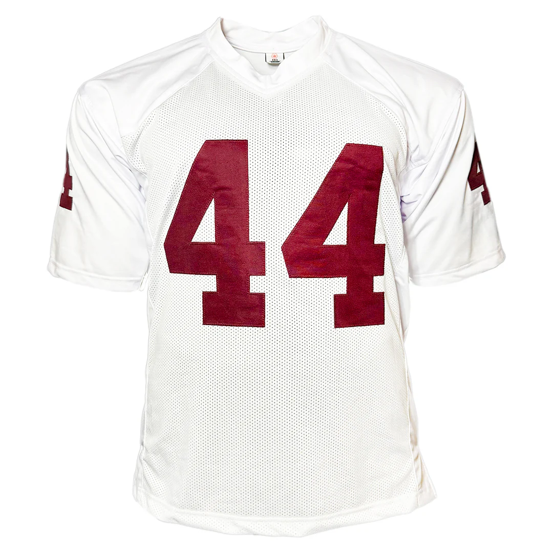 John David Crow Signed 57 Heisman Inscription Texas A&M College White Football Jersey (JSA) - Image 3