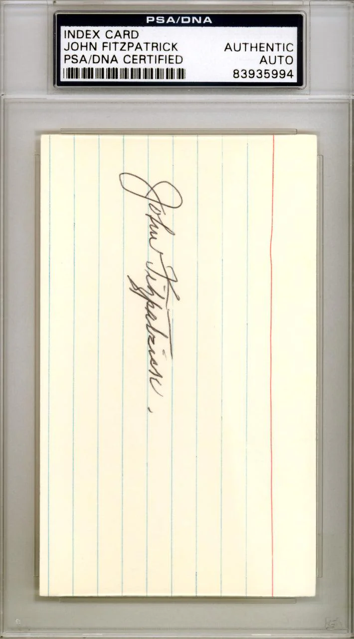 John Fitzpatrick Autographed 3x5 Index Card Pittsburgh Pirates PSA/DNA #83935994