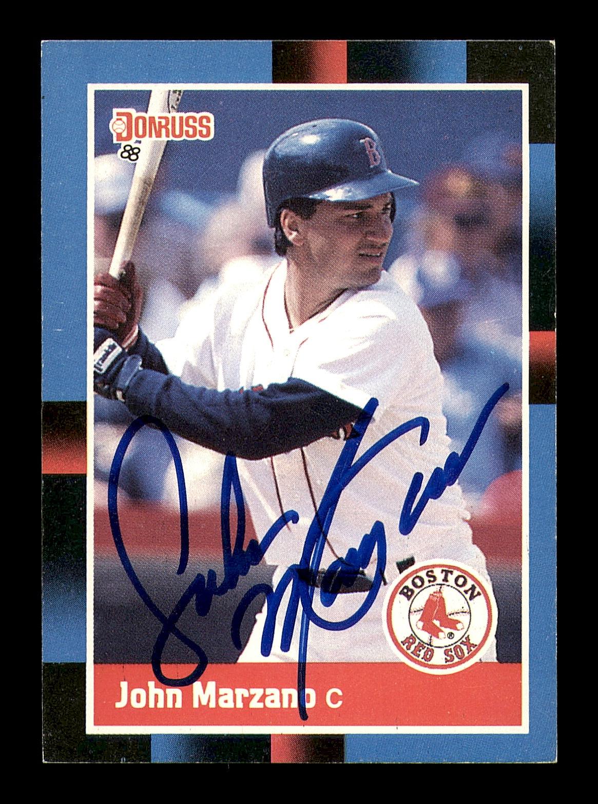 John Marzano Autographed 1988 Donruss Card #421 Boston Red Sox SKU #184393