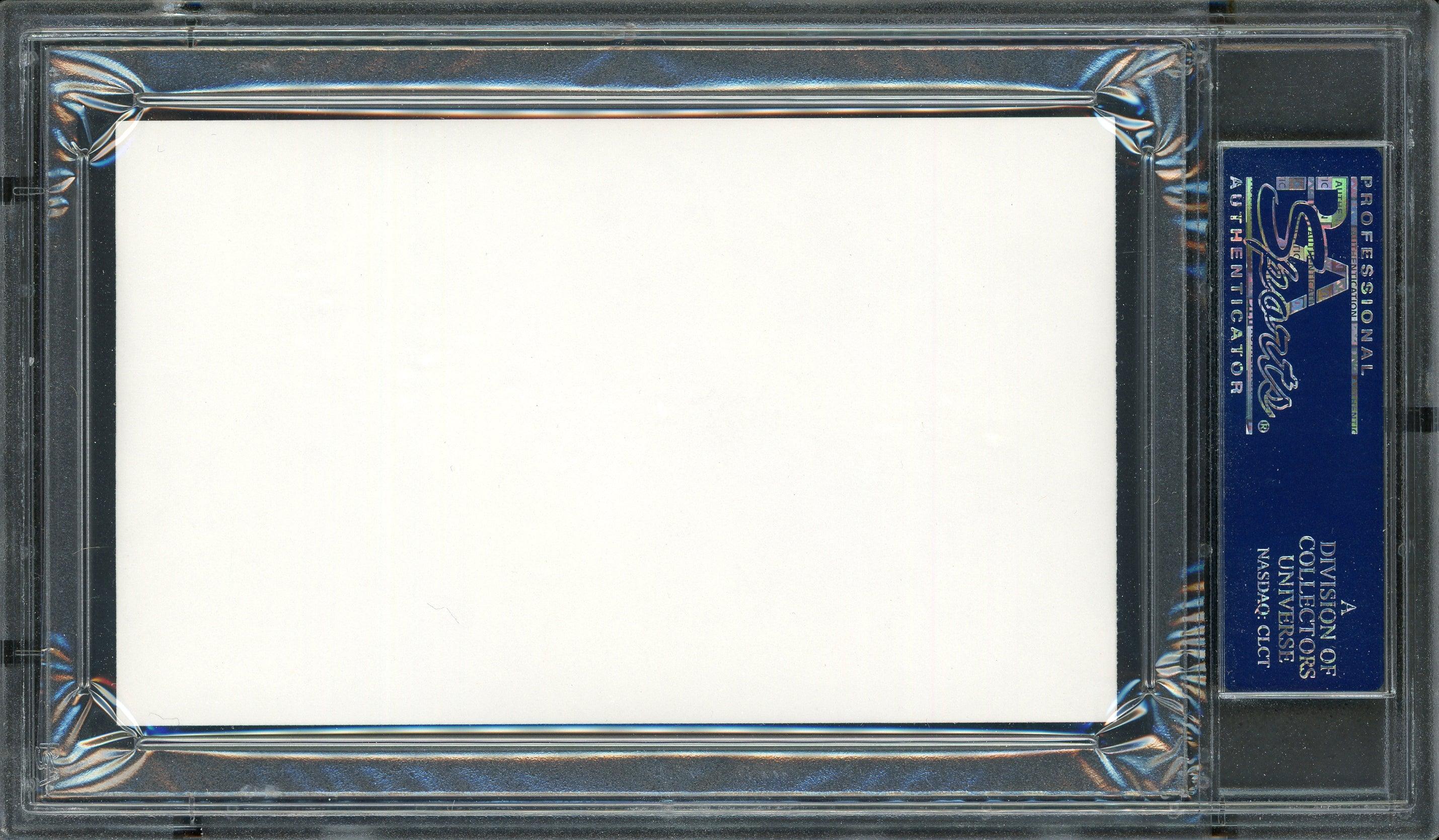 John Thompson Autographed 3x5 Index Card Georgetown University Coach PSA/DNA #83721234 - Image 2