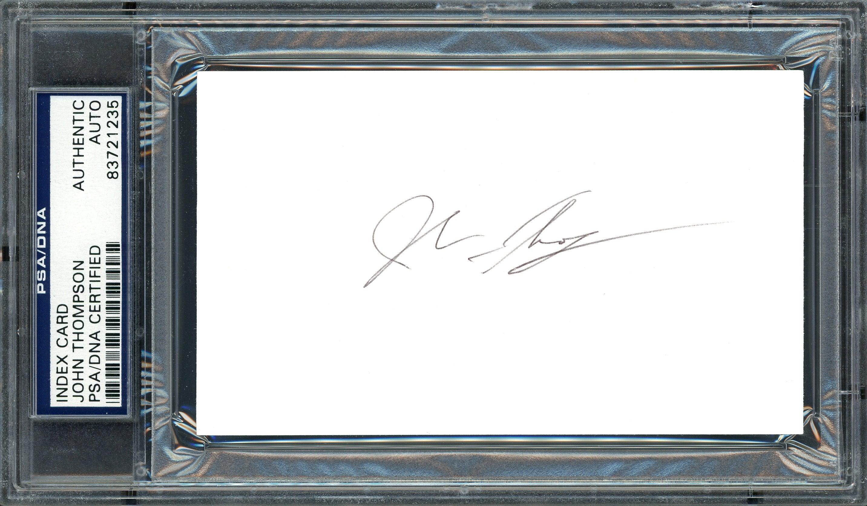 John Thompson Autographed 3x5 Index Card Georgetown University Coach PSA/DNA #83721235