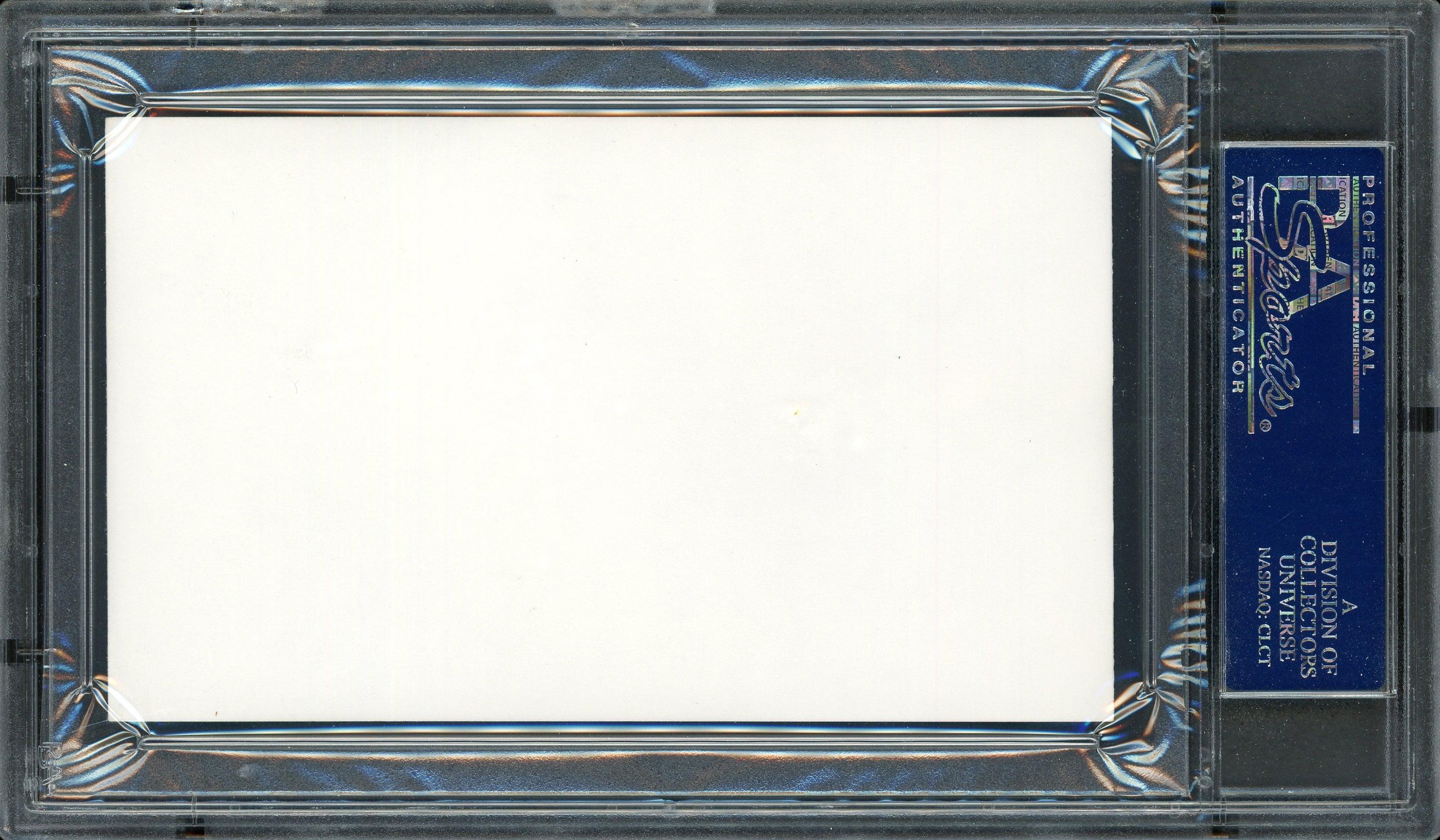 John Thompson Autographed 3x5 Index Card Georgetown University Coach PSA/DNA #83721235 - Image 2