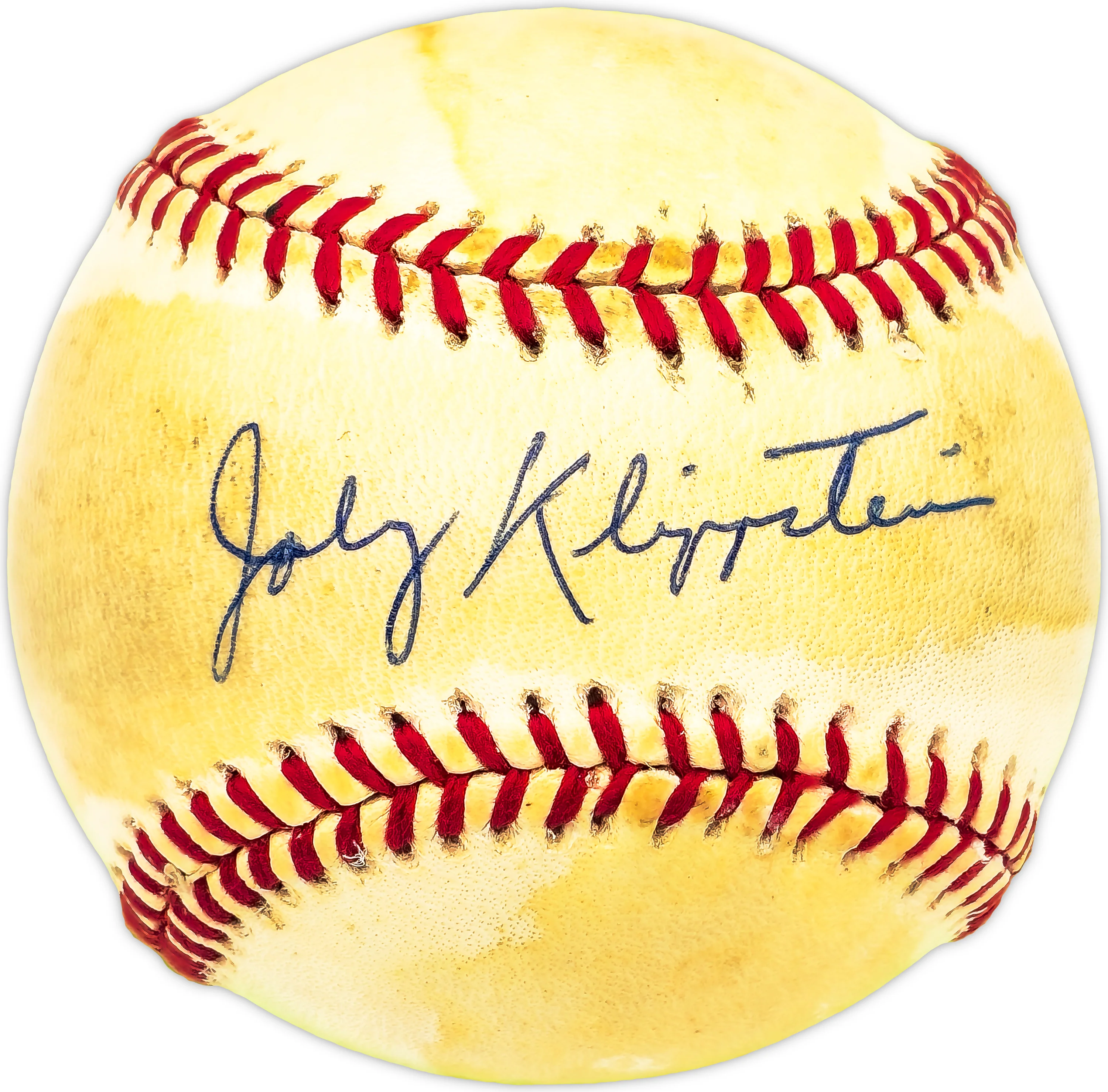 Johnny Klippstein Autographed Official NL Baseball Los Angeles Dodgers, Chicago Cubs