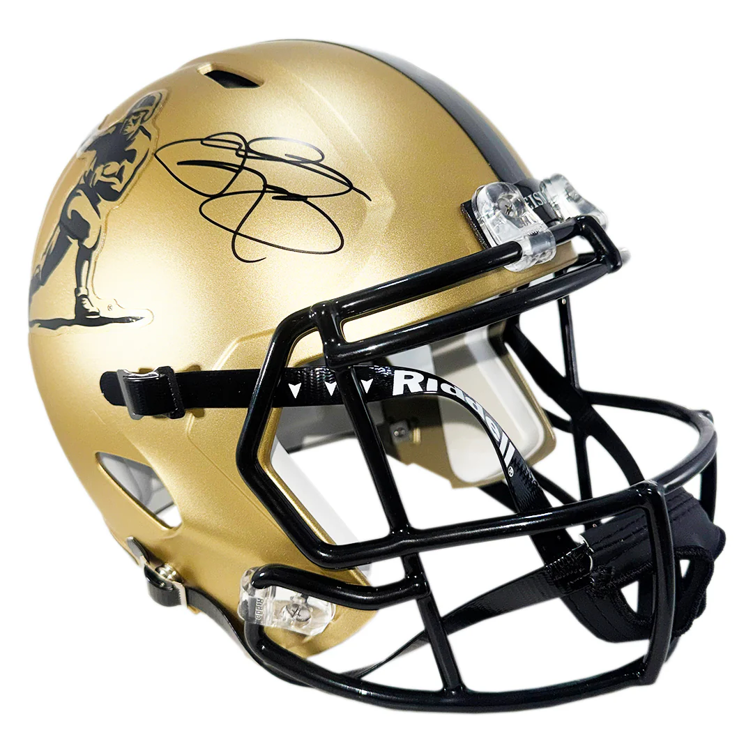 Johnny Manziel Signed Heisman Logo Speed Full-Size Replica Football Helmet (Beckett) - Image 3