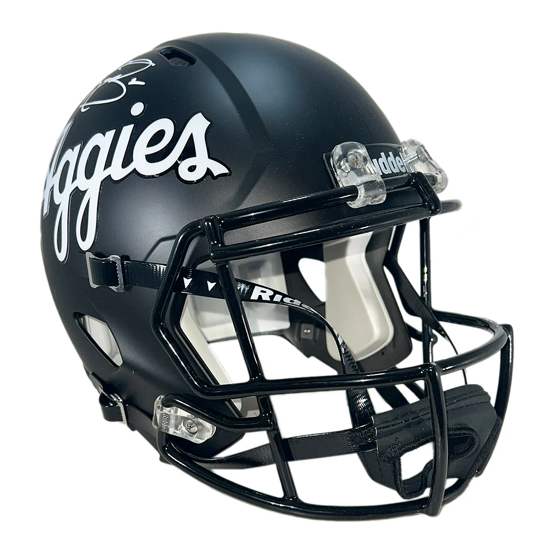 Johnny Manziel Signed Texas A&M Aggies Speed Full-Size Replica Football Helmet (Beckett) - Image 3
