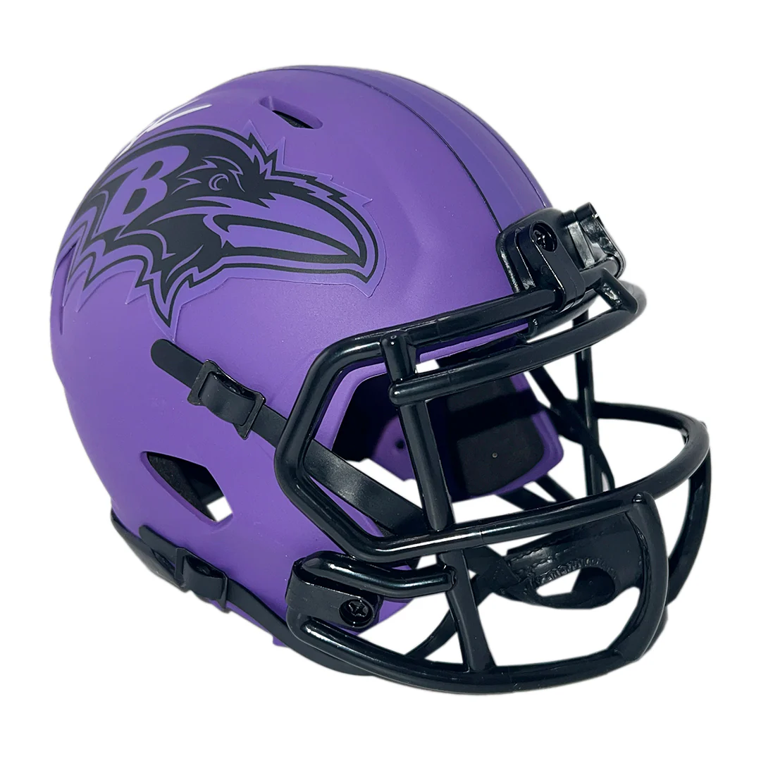 Jonathan Ogden Signed Baltimore Ravens Rave Mini Football Helmet (Beckett) - Image 3