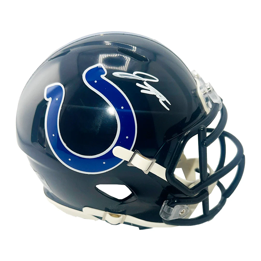 Jonathan Taylor Signed Indianapolis Colts Alt 2023 Speed Mini Football Helmet (JSA) - Image 3