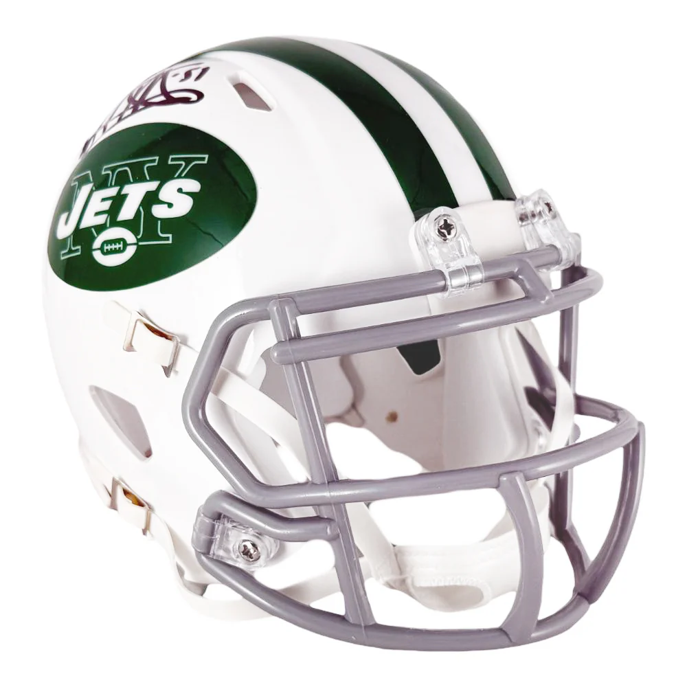 Jonathan Vilma Signed New York Jets Alt 2024 Speed Mini Football Helmet (JSA) - Image 3