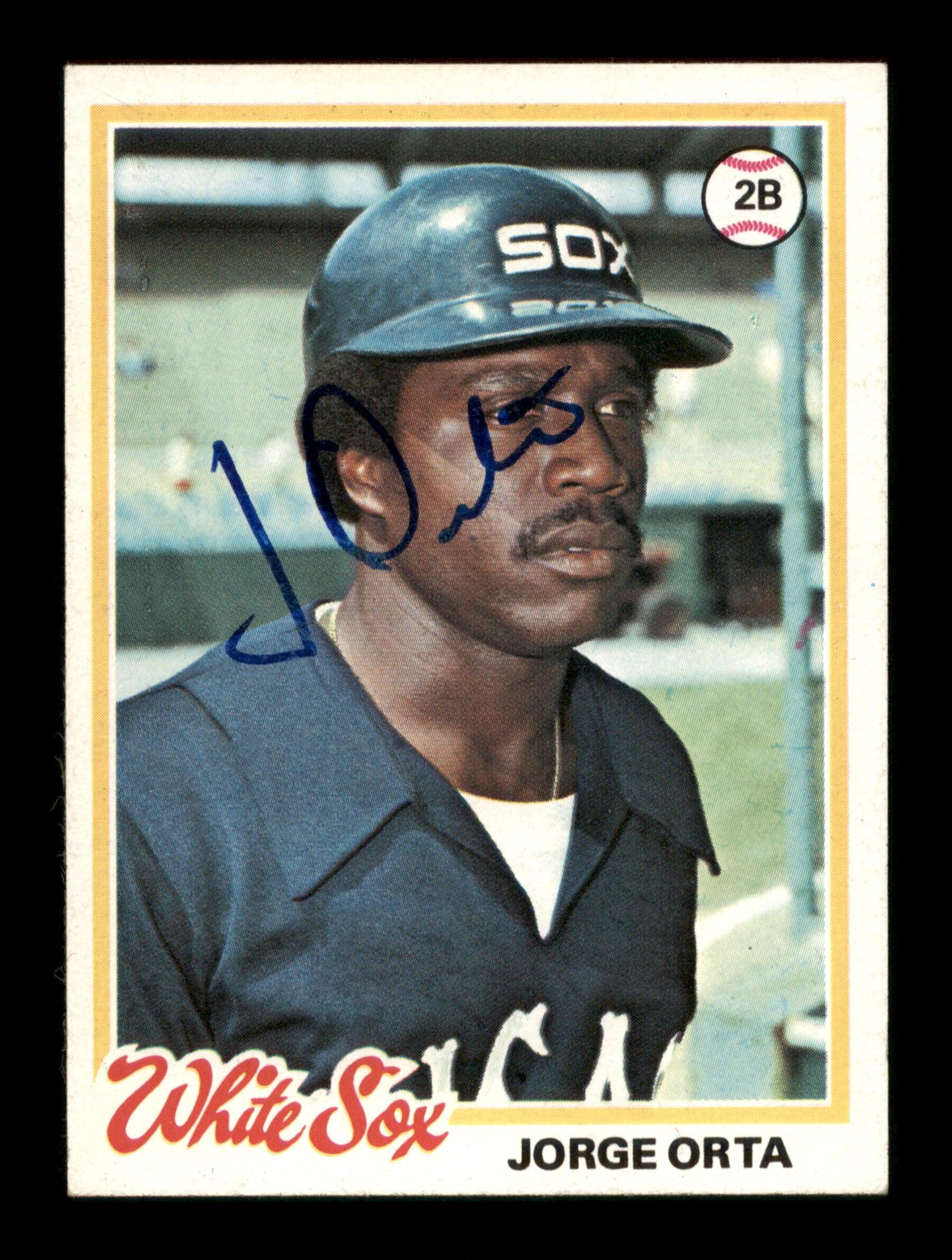 Jorge Orta Autographed 1978 Topps Card #42 Chicago White Sox SKU #205253