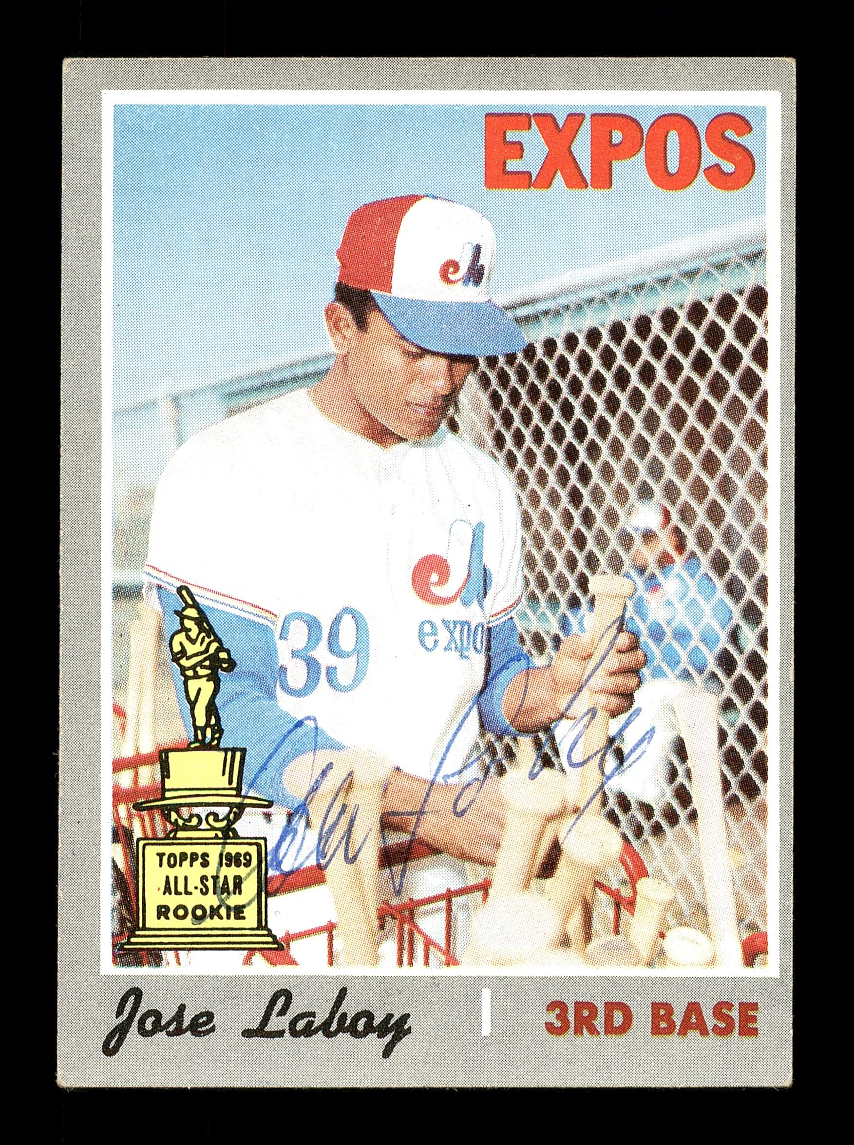 Jose "CoCo" Laboy Autographed 1970 Topps Card #238 Montreal Expos SKU #168155