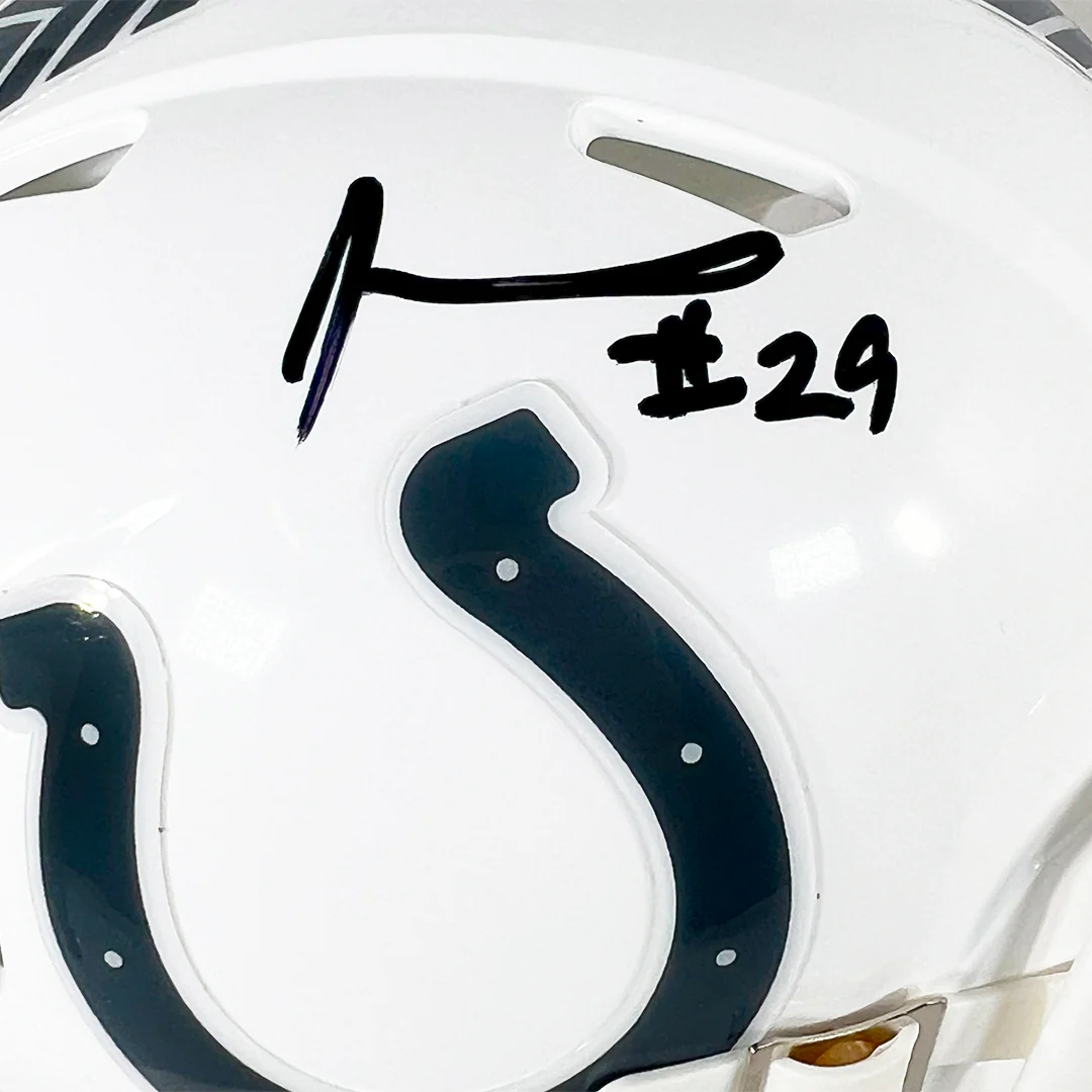 Joseph Addai Signed Indianapolis Colts Salute to Service 2024 Mini Football Helmet (Beckett) - Image 2