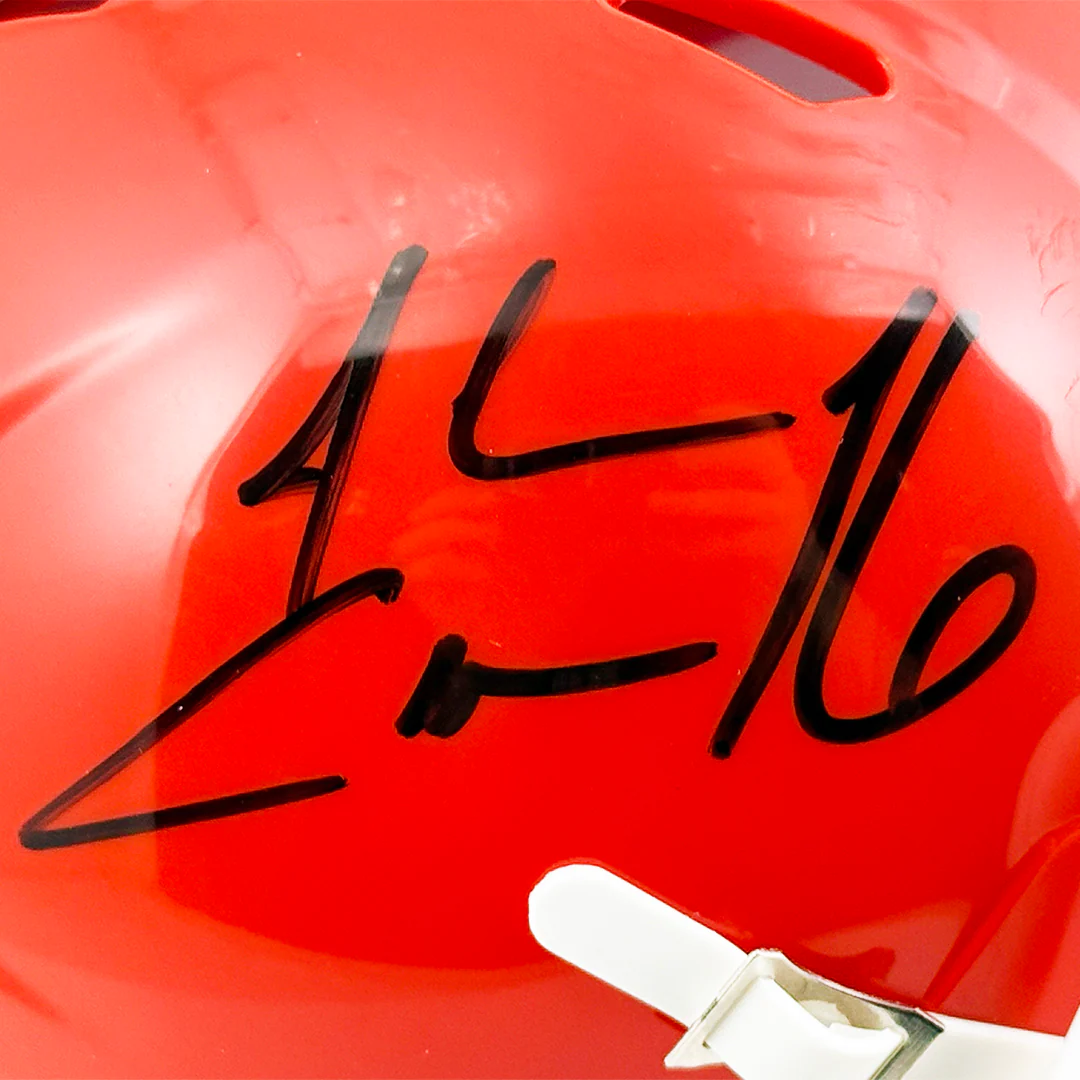 Josh Cribbs Signed Cleveland Browns Throwback 75-05 Speed Mini Football Helmet (JSA) - Image 2