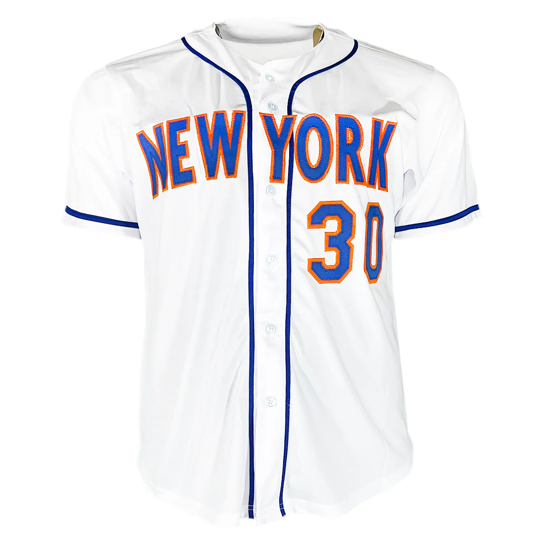 Josh Thole Signed Caught First NYM No Hitter 6/1/12 - No Han Inscription New York White Baseball Jersey (JSA) - Image 3