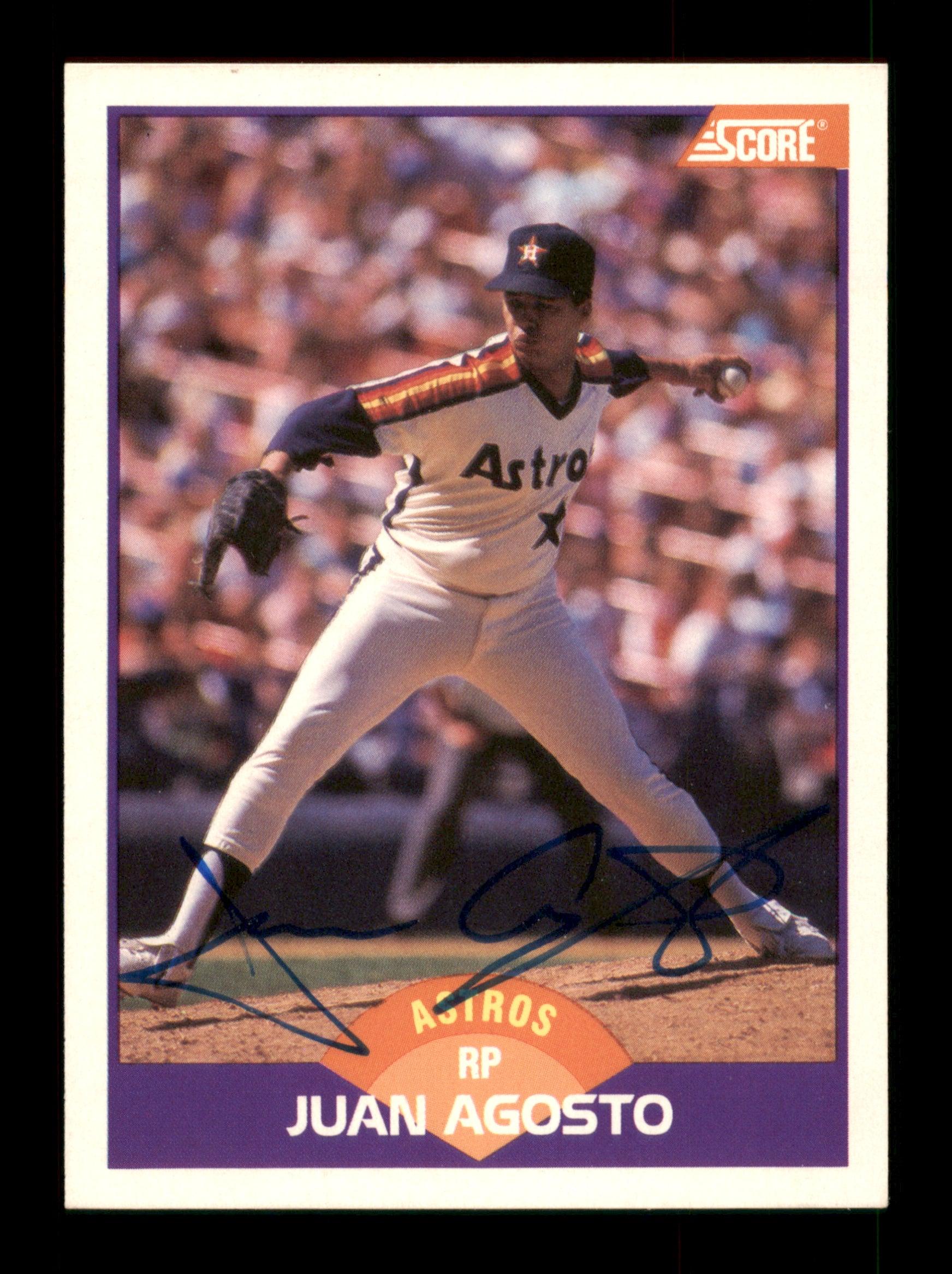 Juan Agosto Autographed 1989 Score Card #283 Houston Astros SKU #188241
