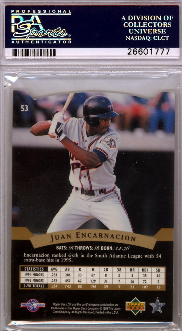 Juan Encarnacion Autographed 1995 Upper Deck SP Rookie Card #53 Detroit Tigers PSA/DNA #26601777 - Image 2