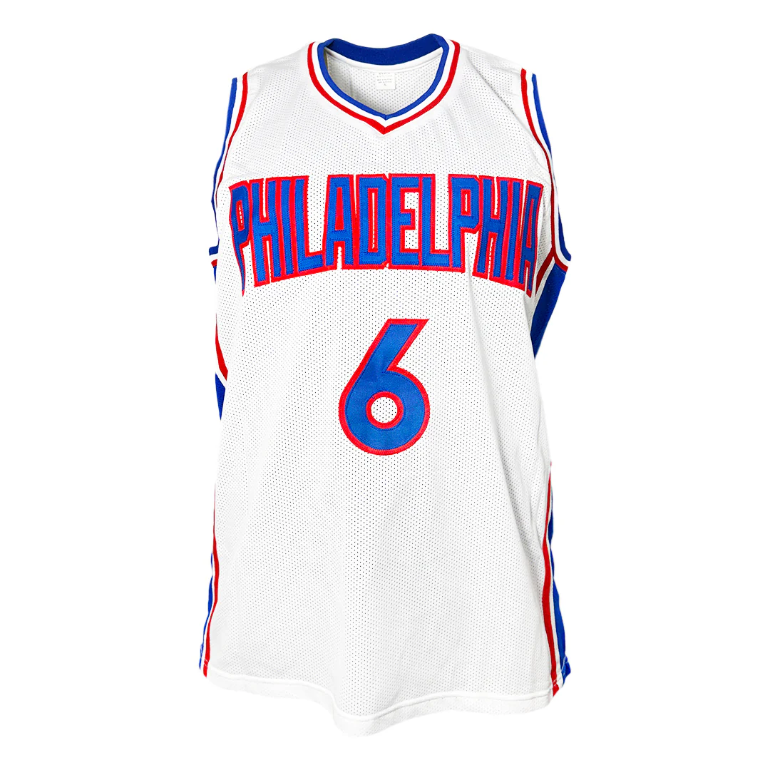 Julius Erving Signed Philadelphia White Basketball Jersey (JSA) - Image 3