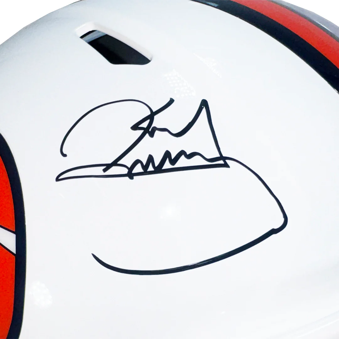 Karl Mecklenburg Signed Denver Broncos Alt 2023 Speed Full-Size Replica Football Helmet (JSA) - Image 2