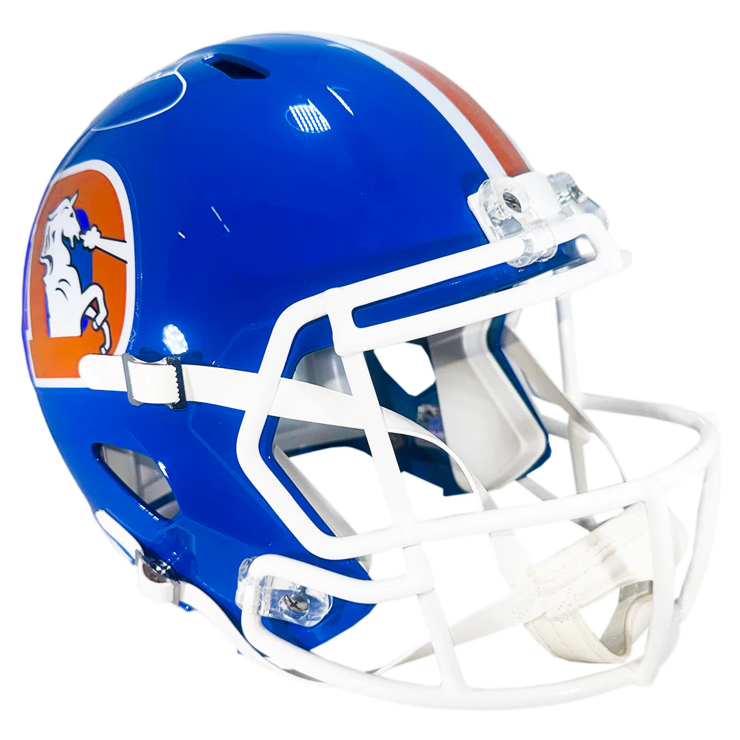 Karl Mecklenburg Signed Denver Broncos Throwback 75-96 Speed Full-Size Replica Football Helmet (JSA) - Image 3