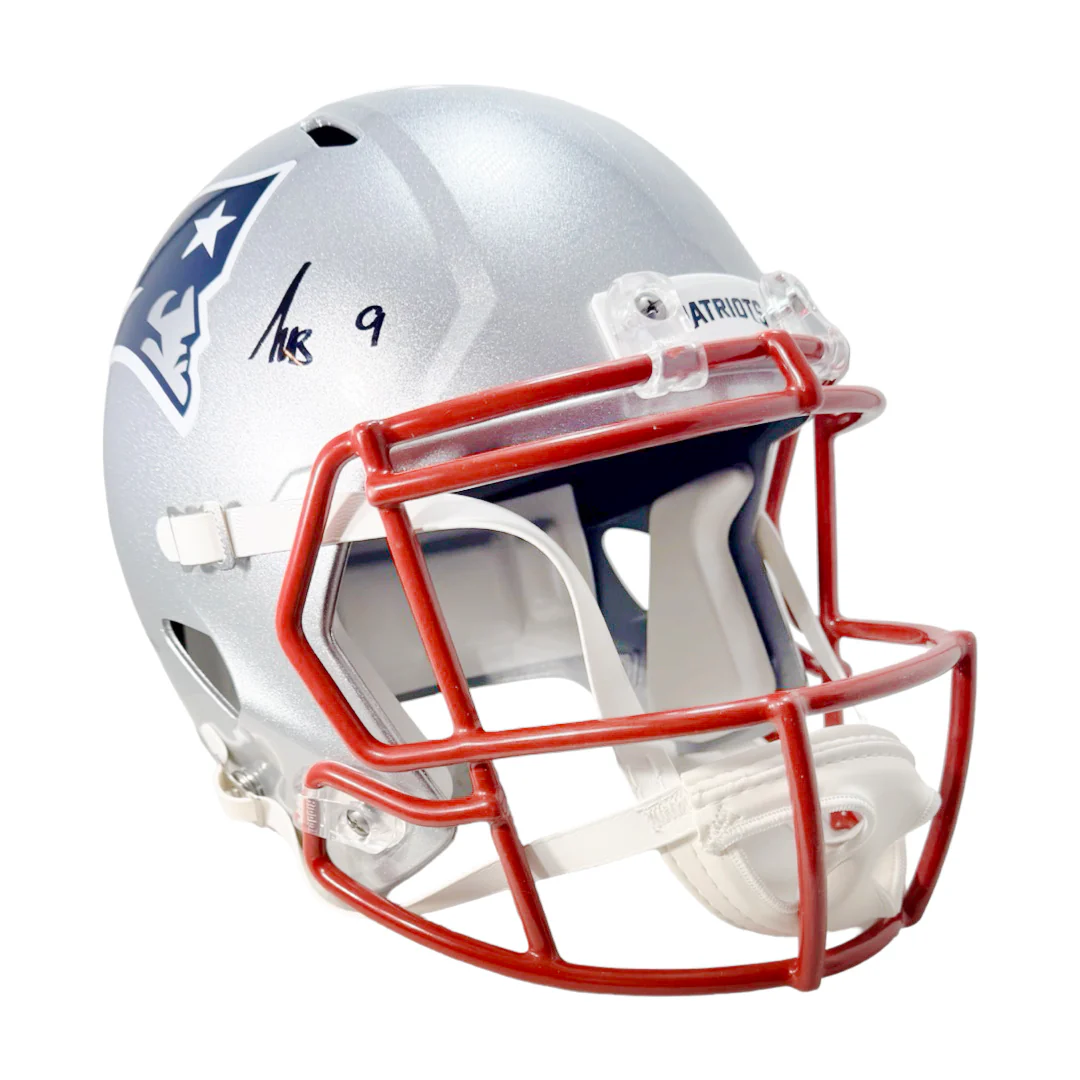 Kayshon Boutte Signed New England Patriots Speed Full-Size Replica Football Helmet (Beckett) - Image 3