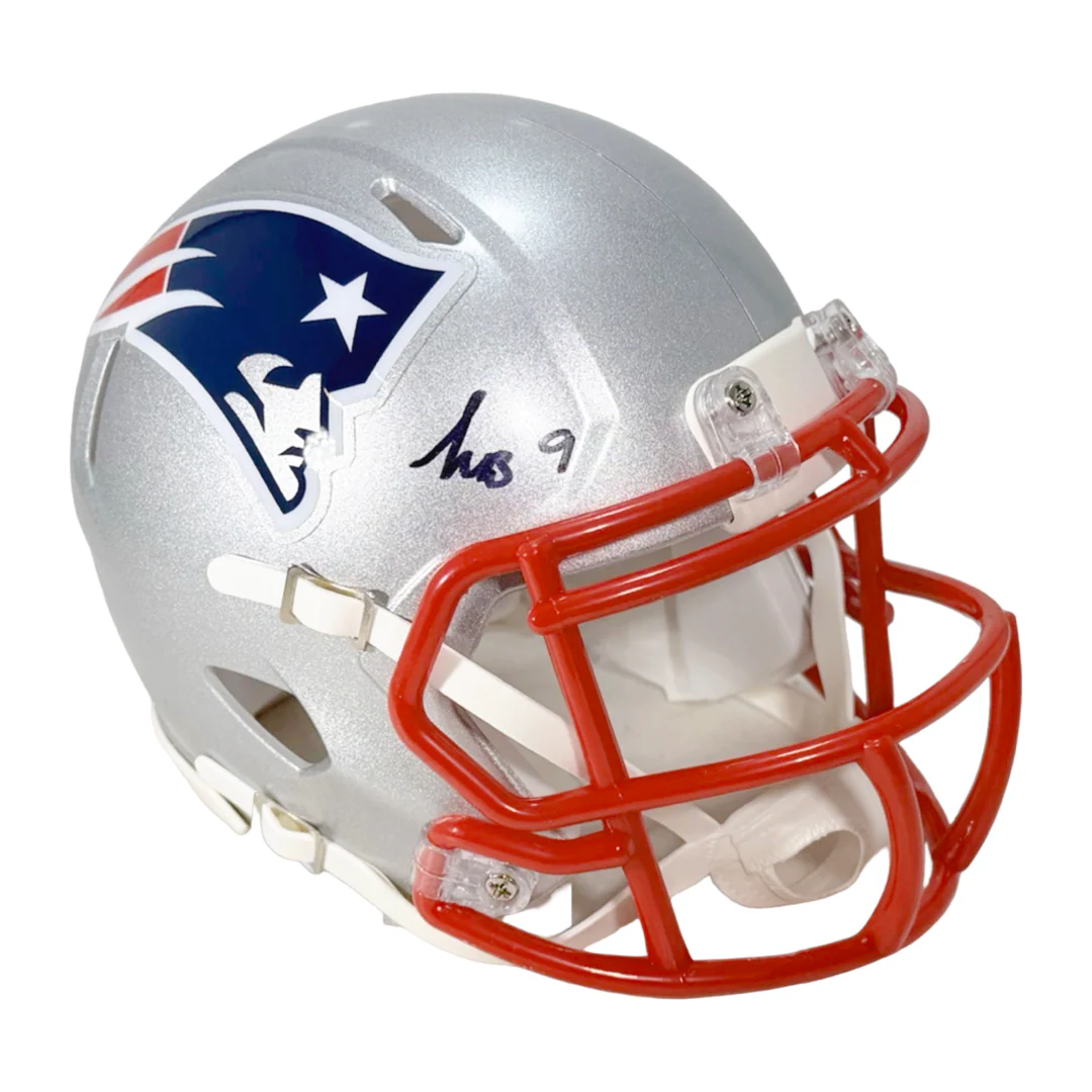 Kayshon Boutte Signed New England Patriots Speed Mini Football Helmet (Beckett) - Image 3