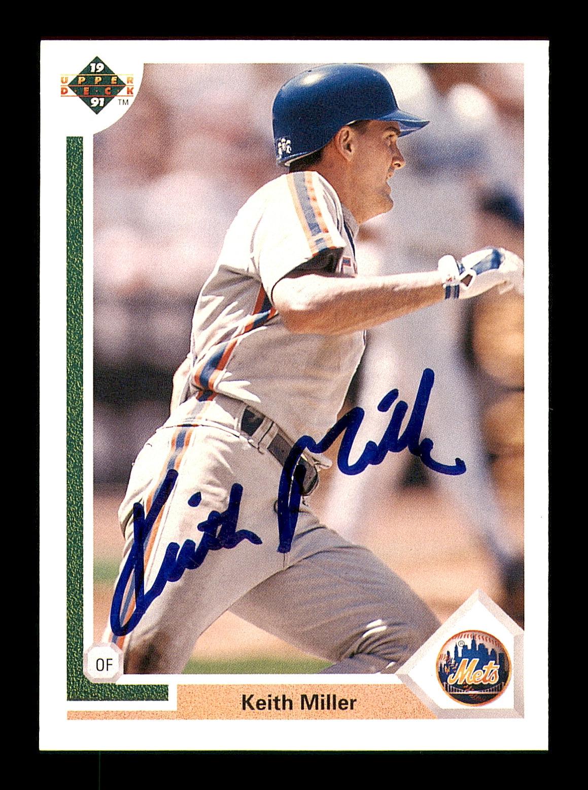 Keith Miller Autographed 1991 Upper Deck Card #196 New York Mets SKU #184165