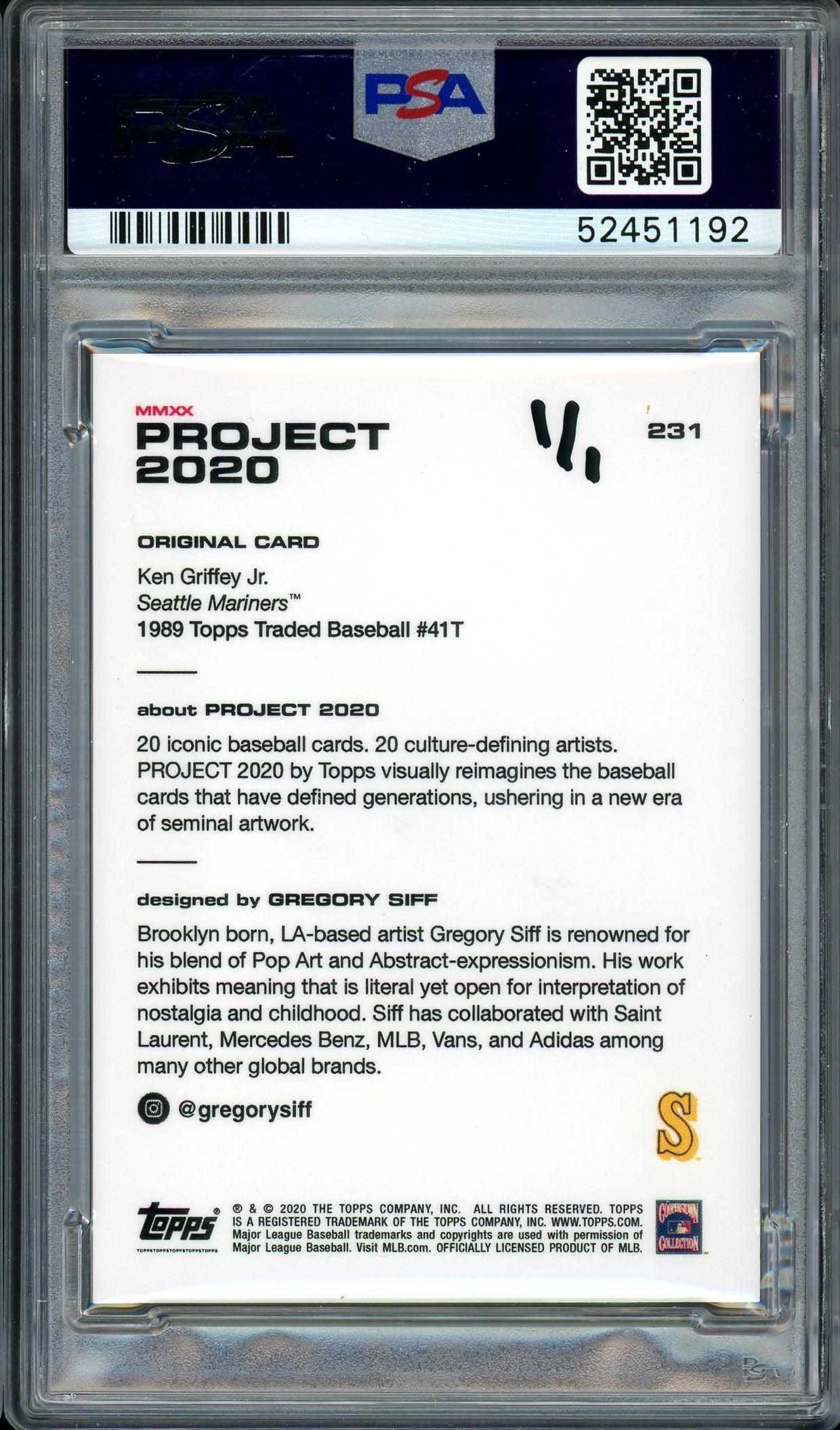 Ken Griffey Jr. Autographed Topps Project 2020 Gregory Siff Card #231 Seattle Mariners "1989" #1/1 PSA/DNA #52451192 - Image 2