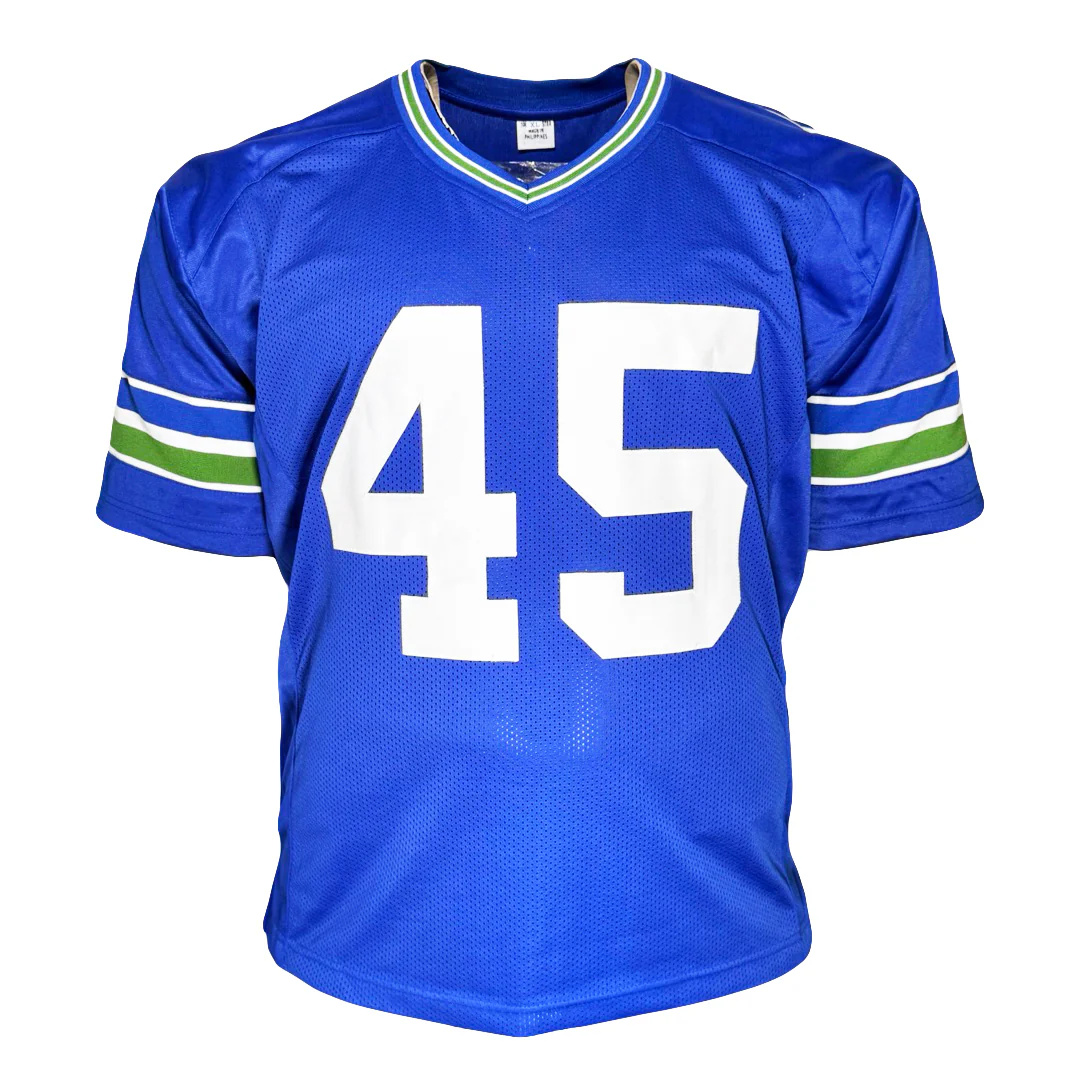 Kenny Easley Signed HOF 17 Inscription Seattle Blue Football Jersey (JSA) - Image 3
