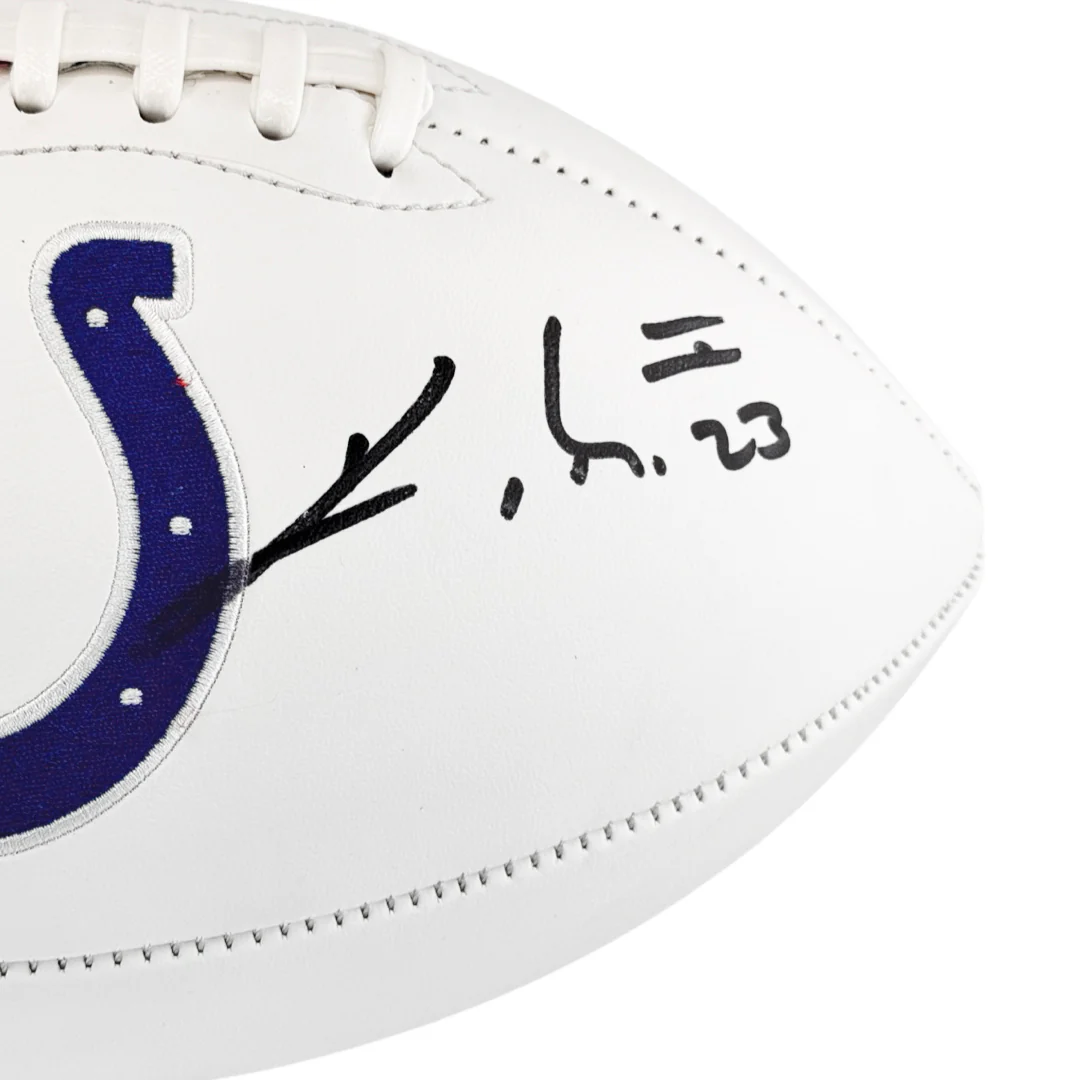 Kenny Moore II Signed Indianapolis Colts Official NFL Team Logo White Football (Beckett) - Image 2
