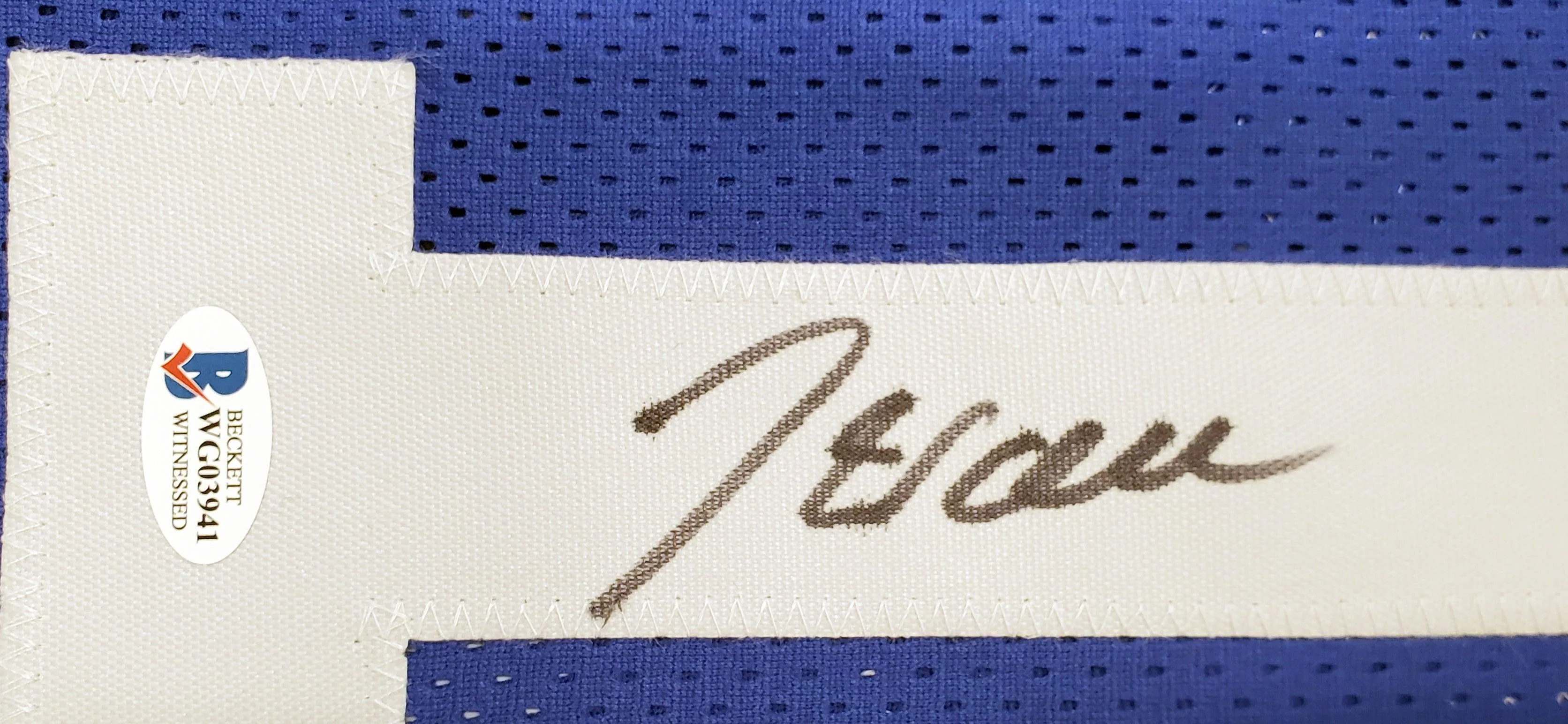 Kentucky Wildcats John Wall Autographed Blue Jersey Beckett BAS Stock #189804 - Image 2