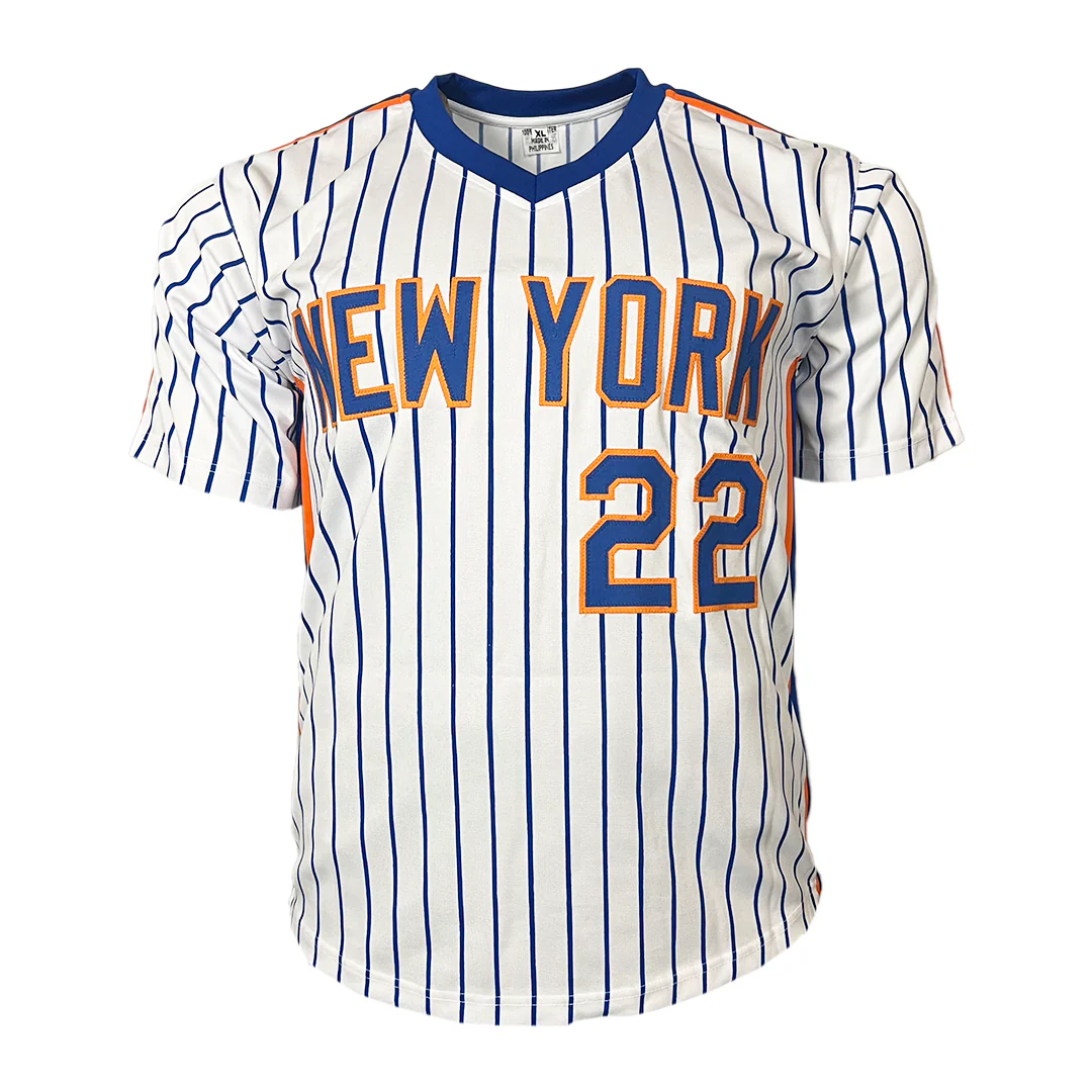 Kevin McReynolds Signed New York Pinstripe Baseball Jersey (JSA) - Image 3
