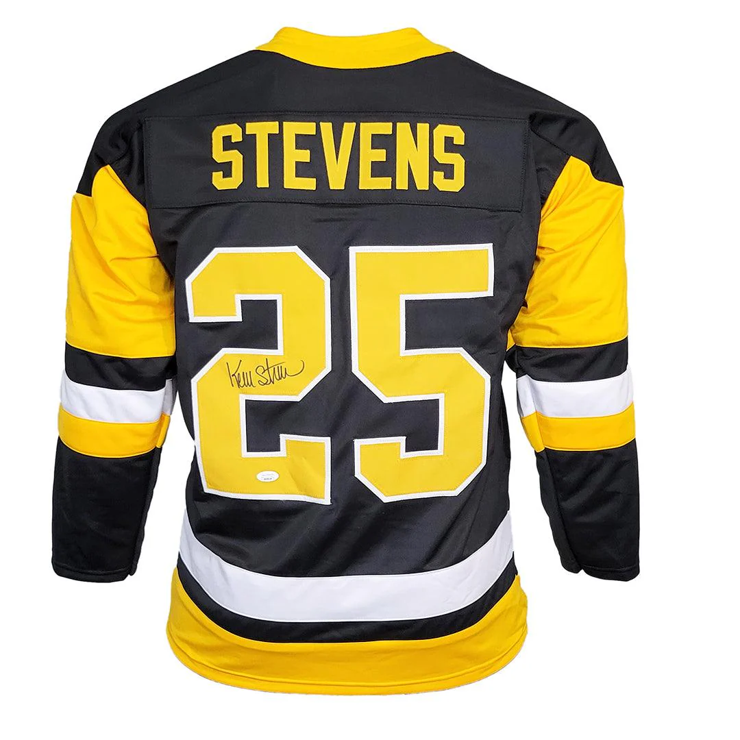 Kevin Stevens Signed Pittsburgh Black Hockey Jersey (JSA)