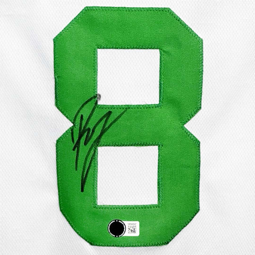 Kristaps Porzingis Signed Boston White Basketball Jersey (Beckett) - Image 2