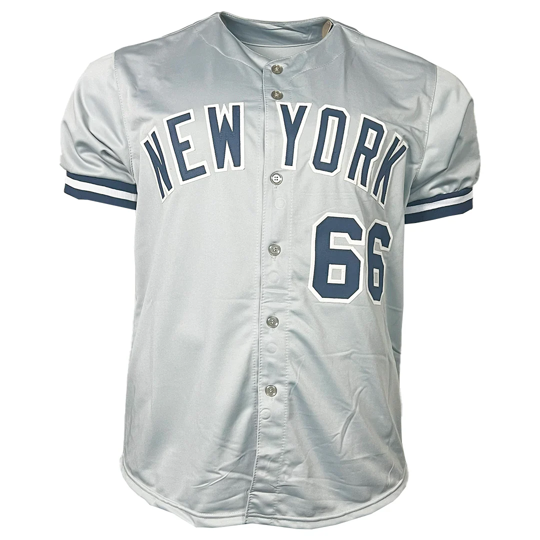 Kyle Higashioka Signed Higgy Inscription New York Grey Baseball Jersey (JSA) - Image 3