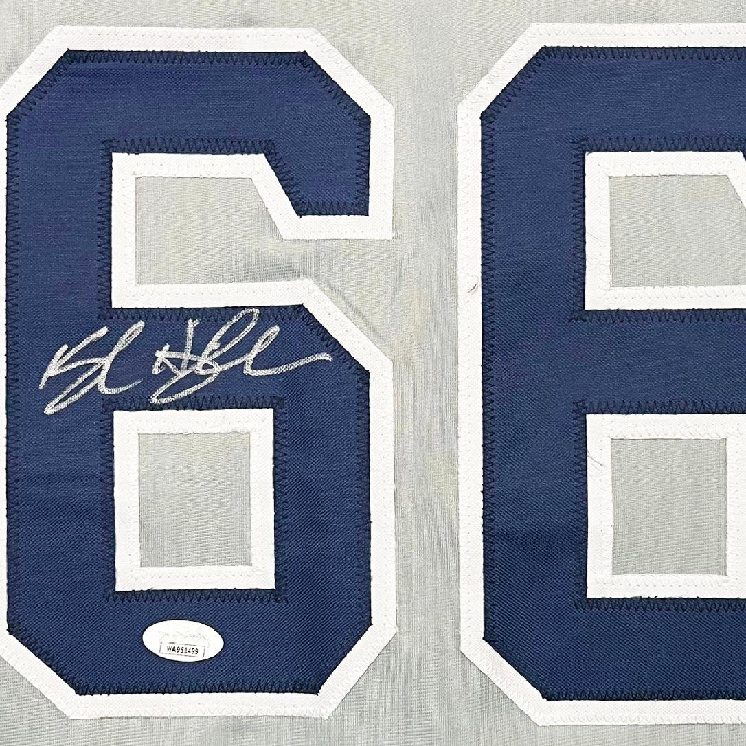 Kyle Higashioka Signed New York Grey Baseball Jersey (JSA) - Image 3