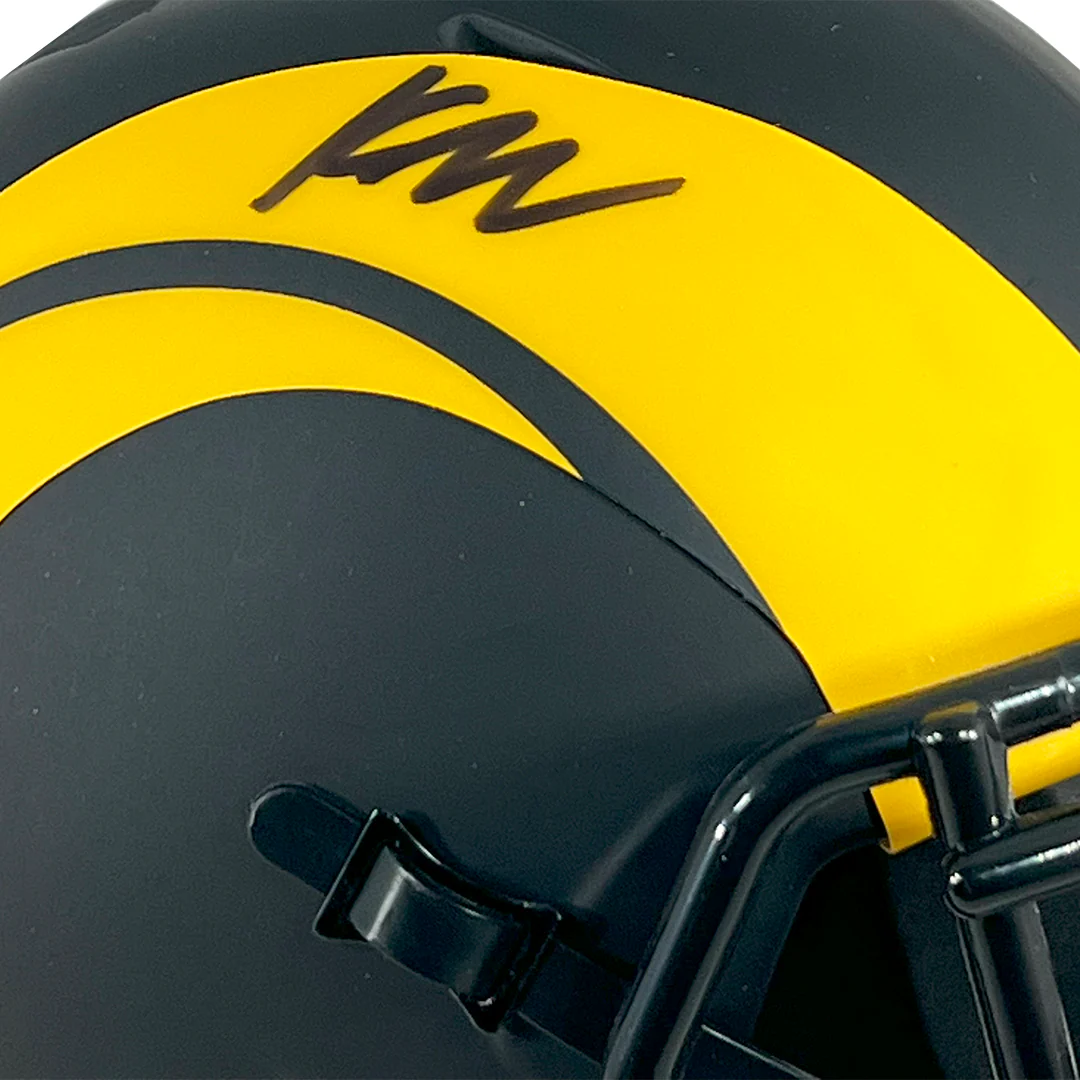 Kyren Williams Signed Los Angeles Rams Eclipse Mini Football Helmet (Beckett) - Image 2