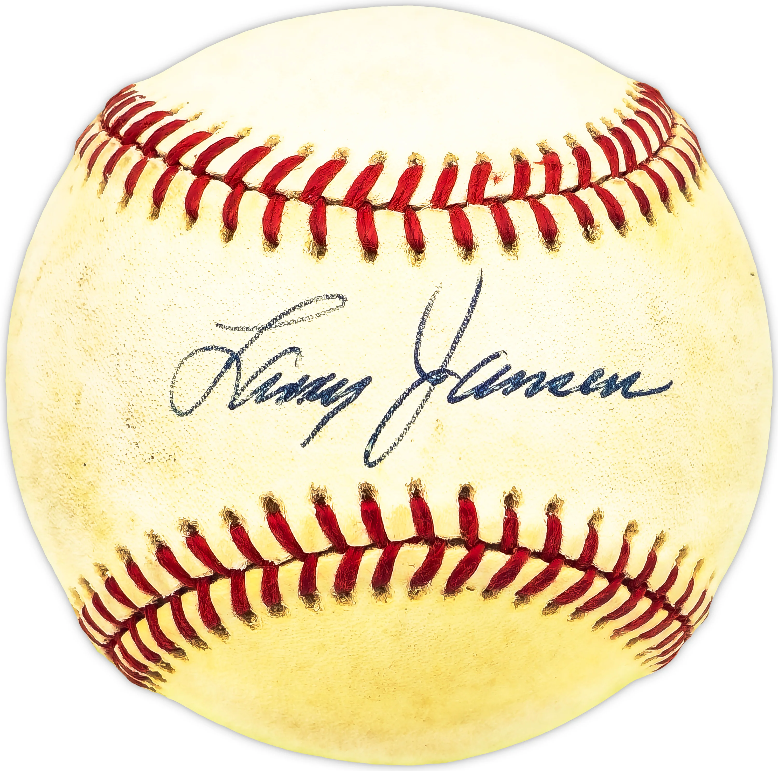 Larry Jansen Autographed Official NL Baseball San Francisco Giants, Cincinnati Reds