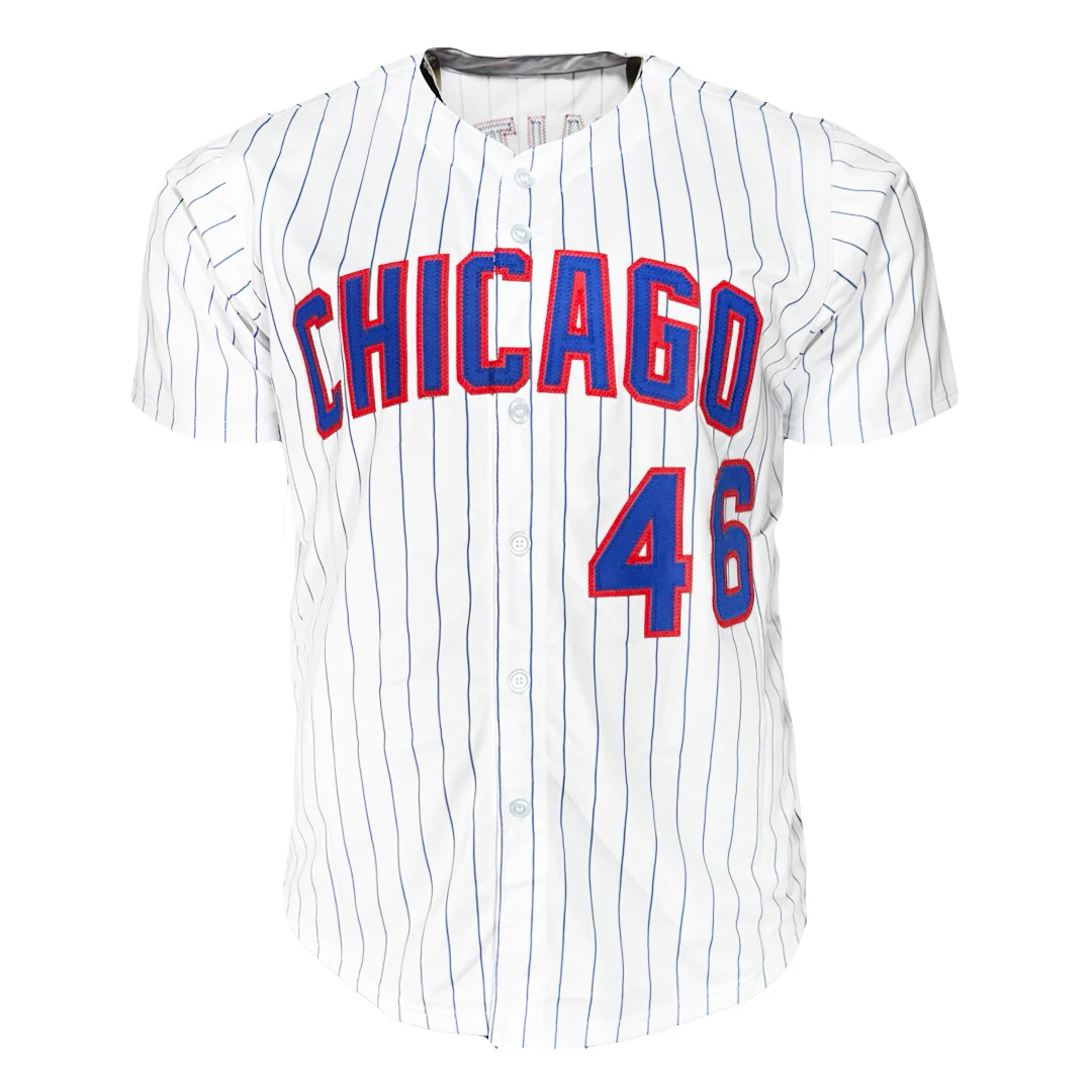 Lee Smith Signed Chicago Pinstripe Baseball Jersey (JSA) - Image 3