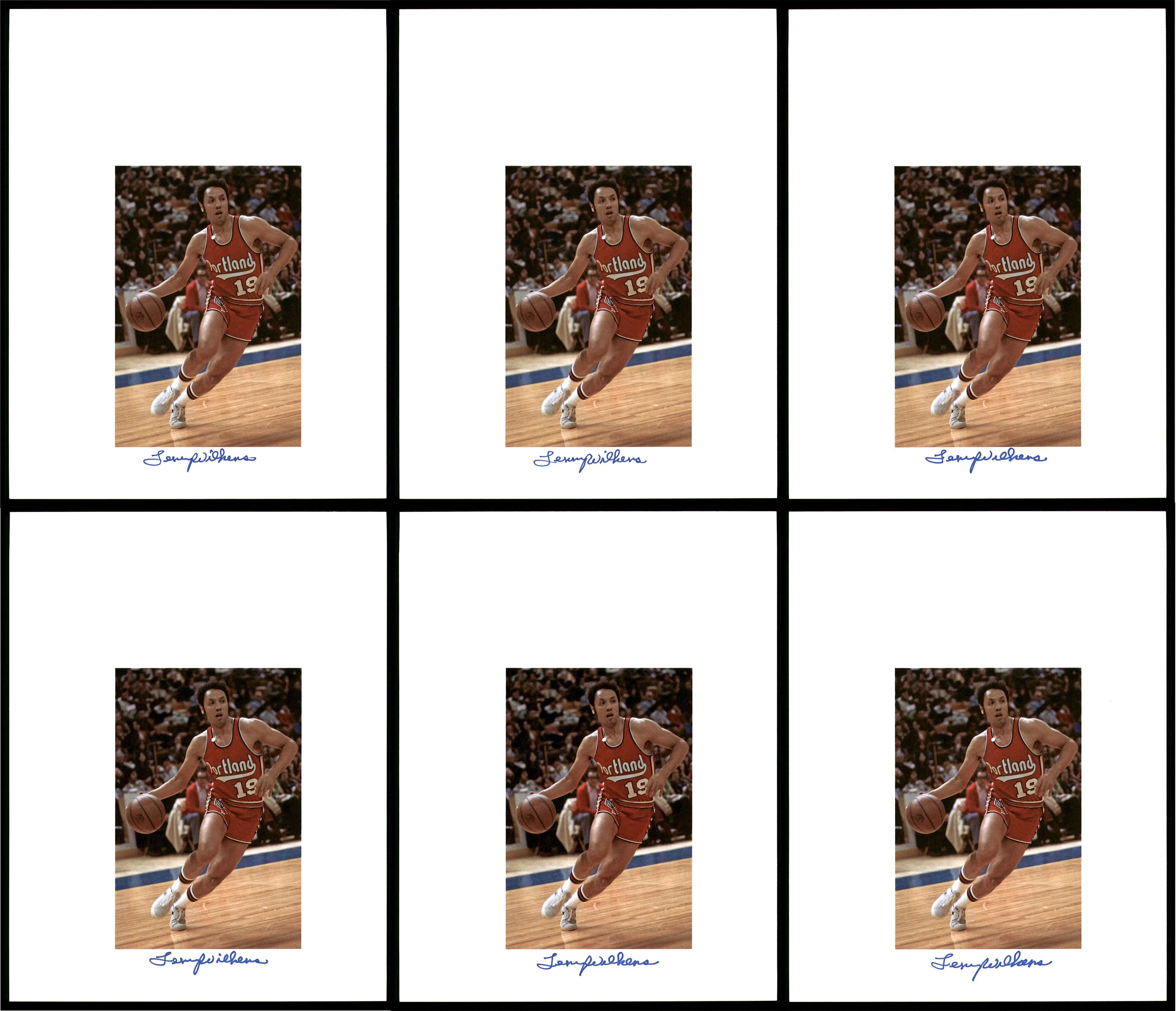 Lenny Wilkens Autographed 8.5x11 Photo 12 Count Lot Portland Blazers SKU #194011 - Image 2