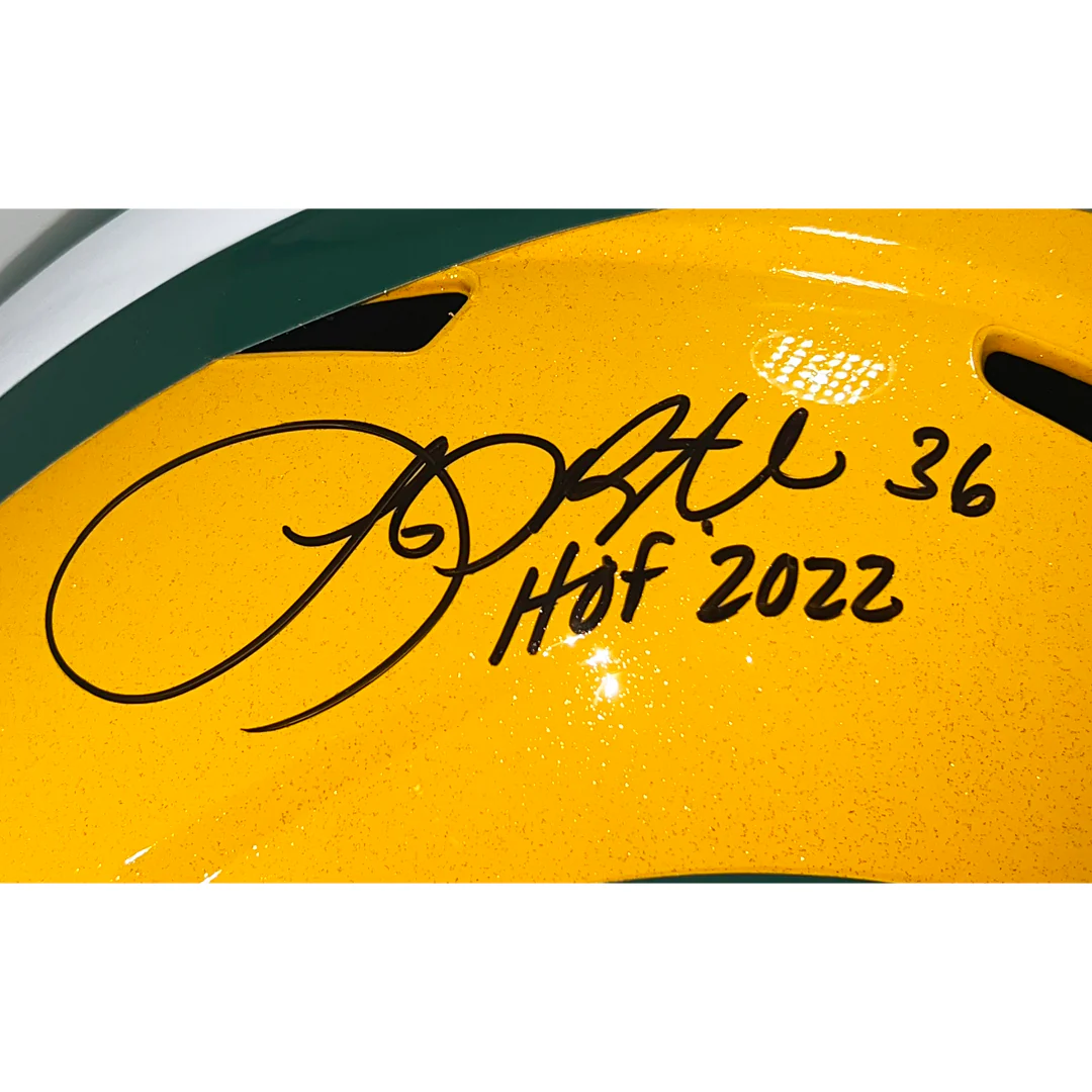 Leroy Butler Signed HOF 2022 Inscription Green Bay Packers Speed Full-Size Replica Football Helmet (Beckett) - Image 2