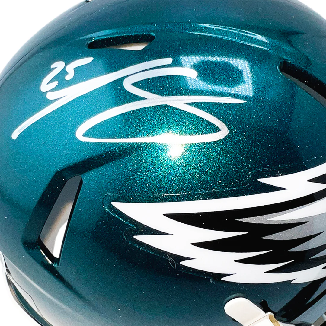LeSean McCoy Signed Philadelphia Eagles Speed Mini Football Helmet (Beckett) - Image 2