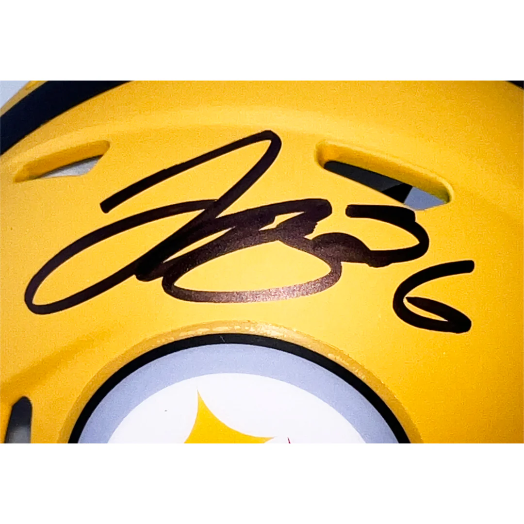 Le'Veon Bell Signed Pittsburgh Steelers Alt 2025 Speed Mini Football Helmet (Beckett) - Image 2