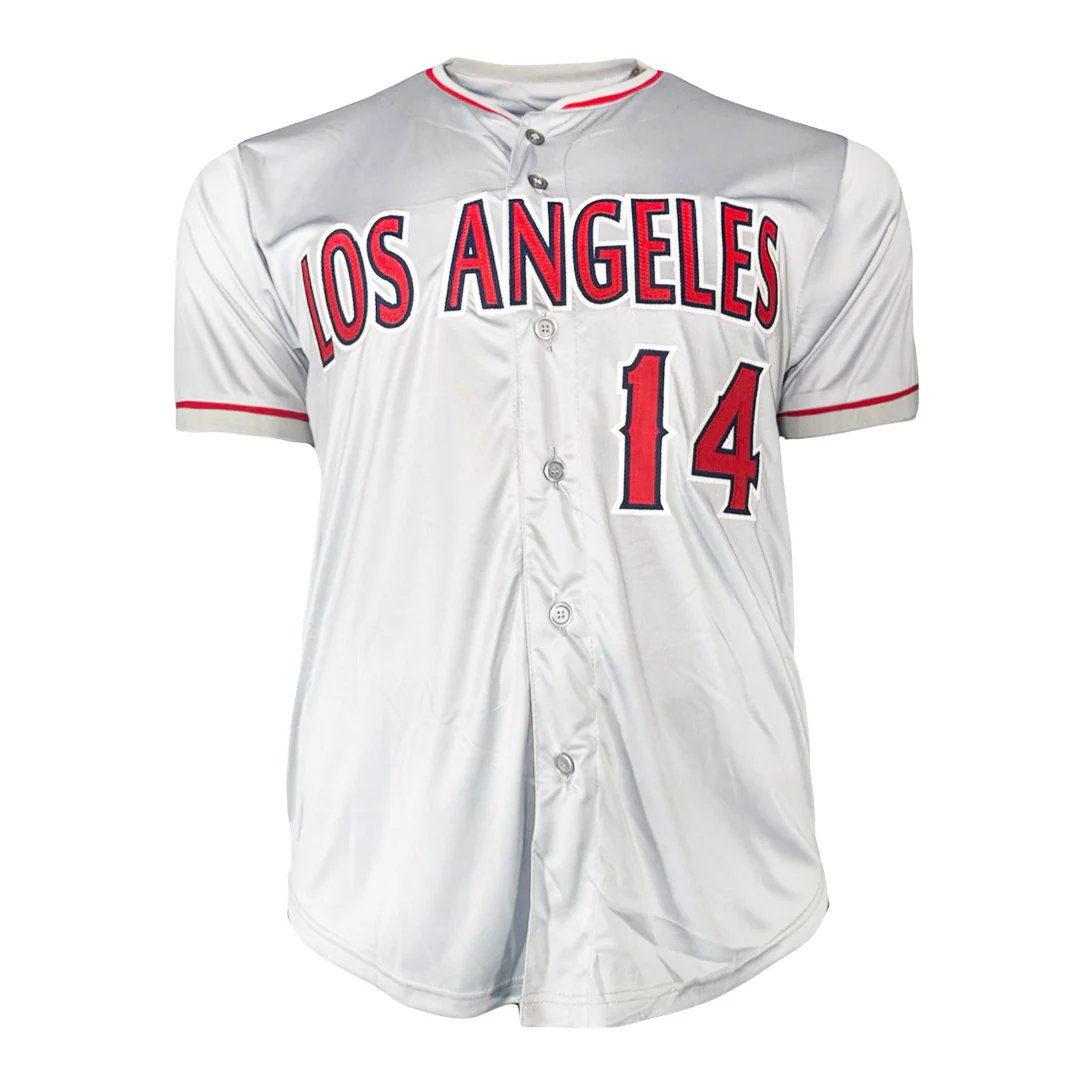 Logan O'Hoppe Signed Los Angeles Grey Baseball Jersey (Beckett) - Image 3