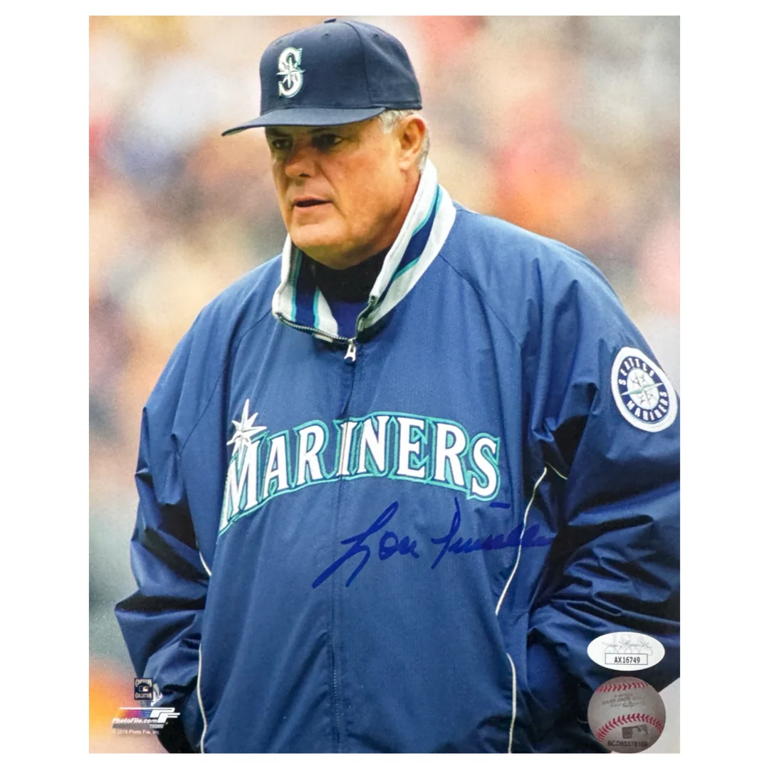 Lou Piniella Signed Seattle Pose 5 Baseball 8x10 Photo (JSA)