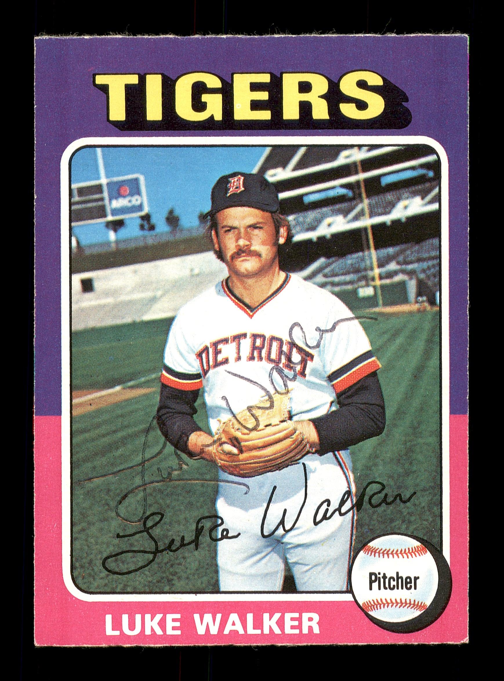 Luke Walker Autographed 1975 O-Pee-Chee Card #474 Detroit Tigers SKU #169404