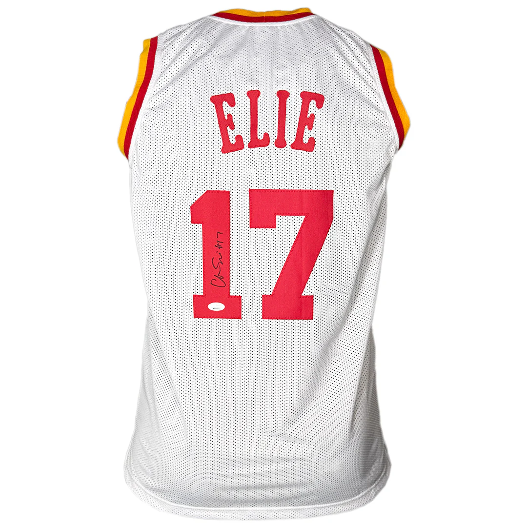 Mario Elie Signed Houston White Basketball Jersey (JSA)