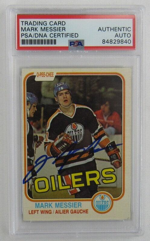 Mark Messier Signed Encapsulated O-Pee-Chee Card #118 PSA/DNA