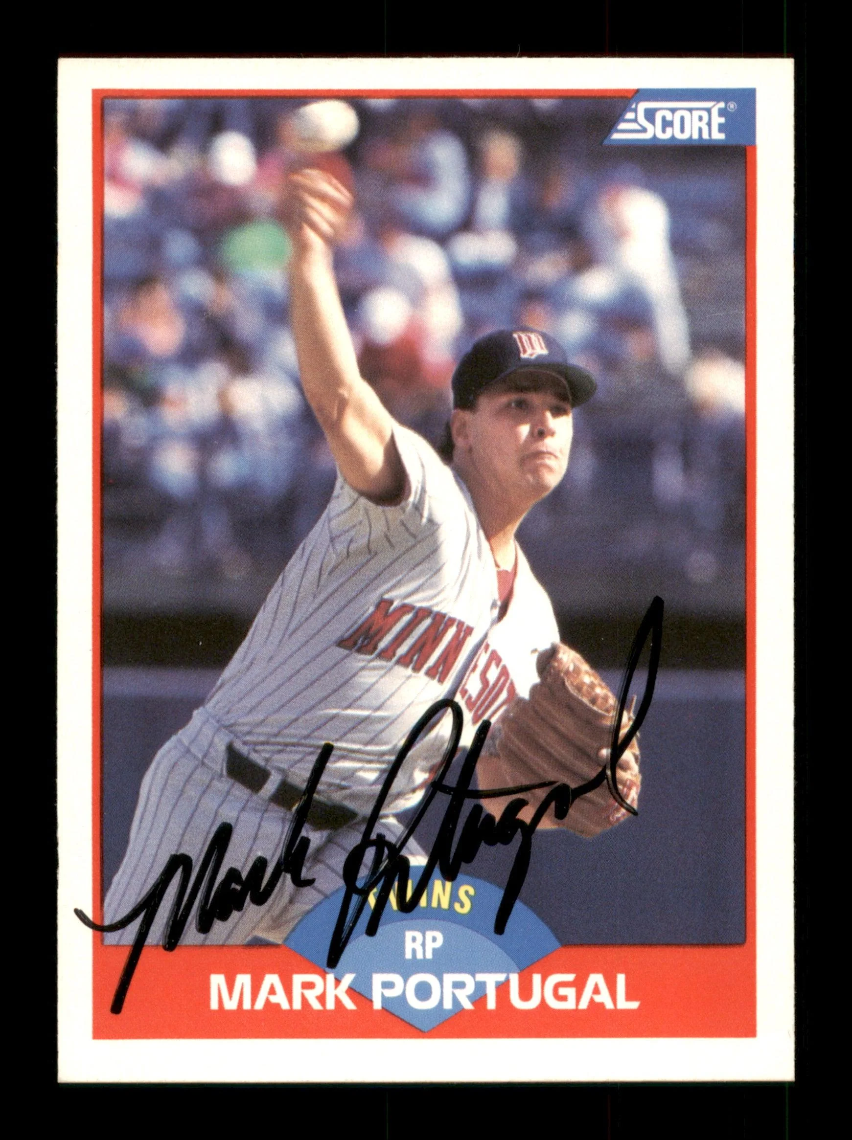 Mark Portugal Autographed 1989 Score Card #482 Minnesota Twins SKU #188261